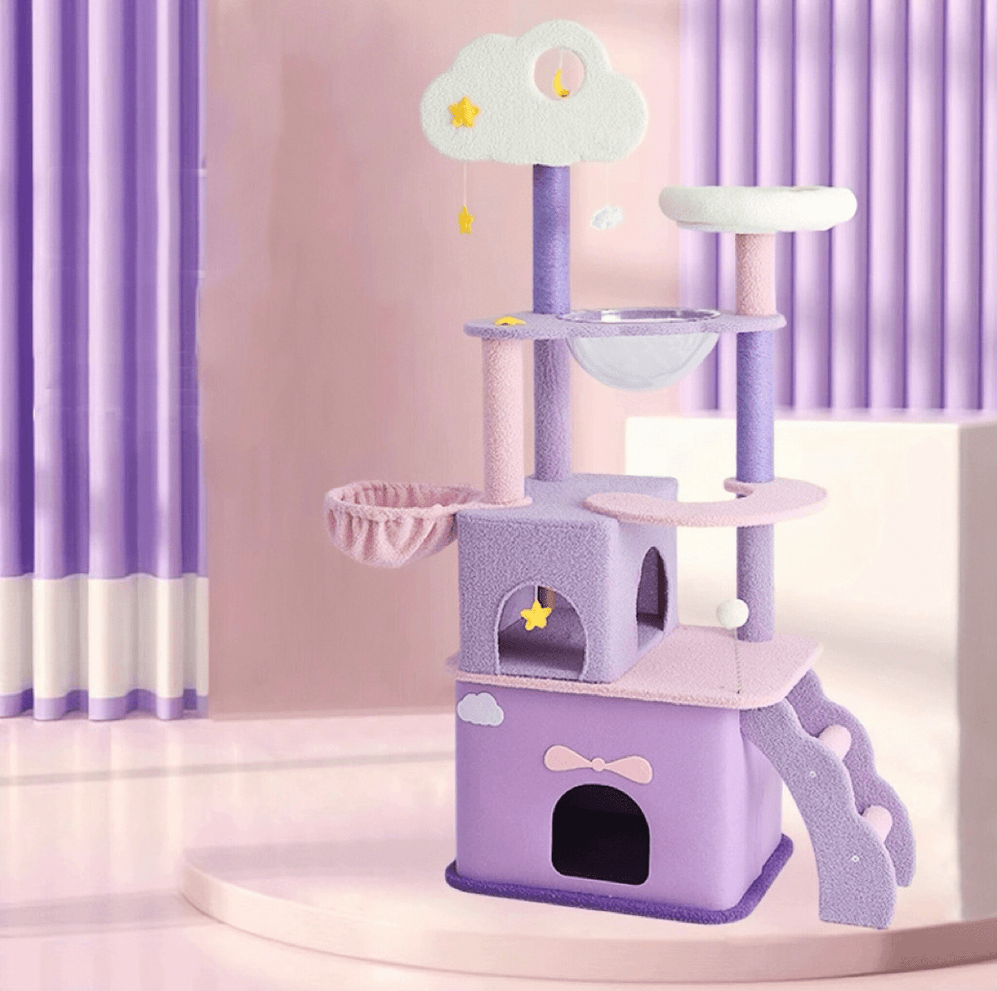 Fantasy Series - Galaxy Echo Super Large Cat Tree With Scratching Post (Height 170cm) - {{product.type}} - PawPawUp