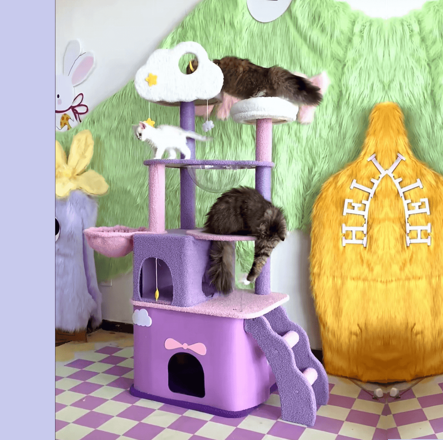 Fantasy Series - Galaxy Echo Super Large Cat Tree With Scratching Post (Height 170cm) - {{product.type}} - PawPawUp