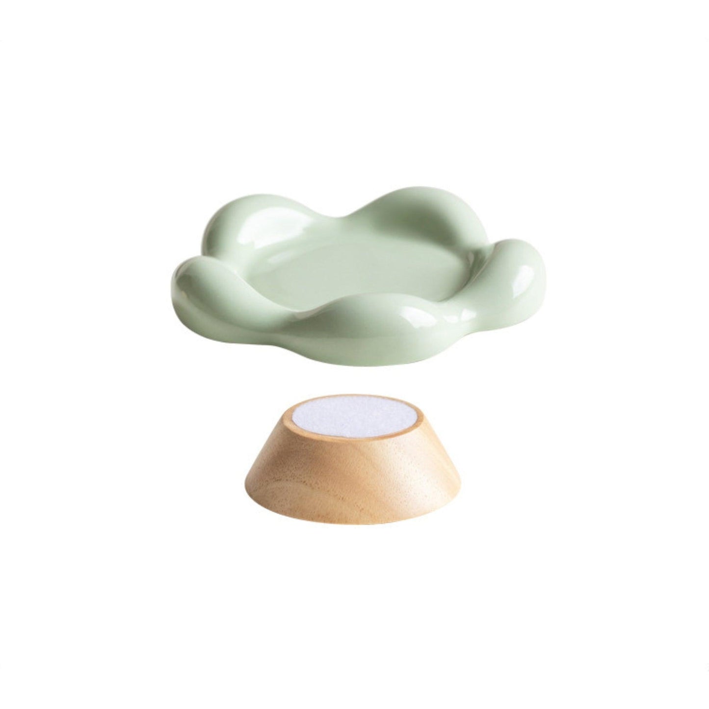 Flower-Shaped Ceramic Pet Food Plate Cat Bowl - {{product.type}} - PawPawUp