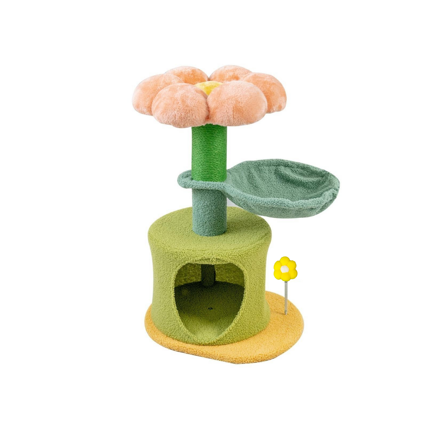 Flower-Styled Cat Tree with Soft Nest & Scratching Posts - {{product.type}} - PawPawUp