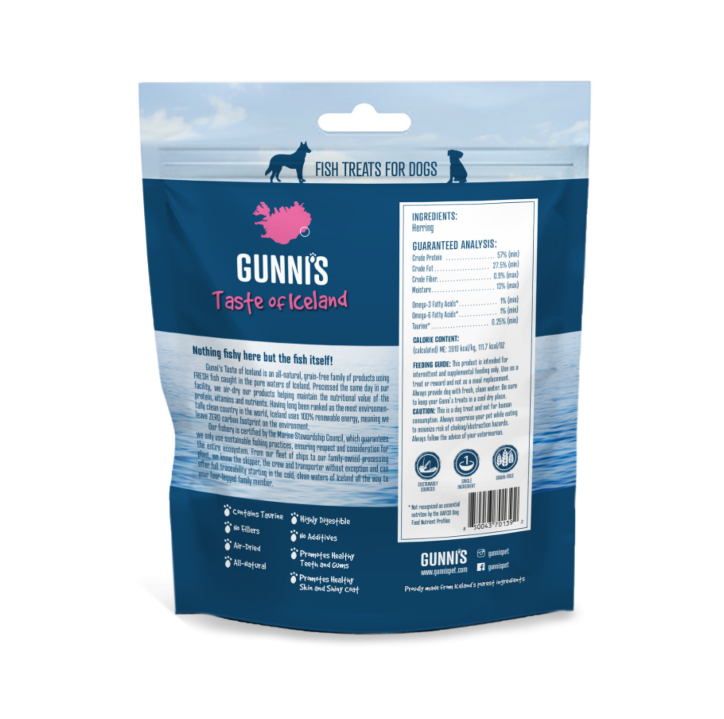 GUNNI'S Whole Herring Dog Treats - {{product.type}} - PawPawUp