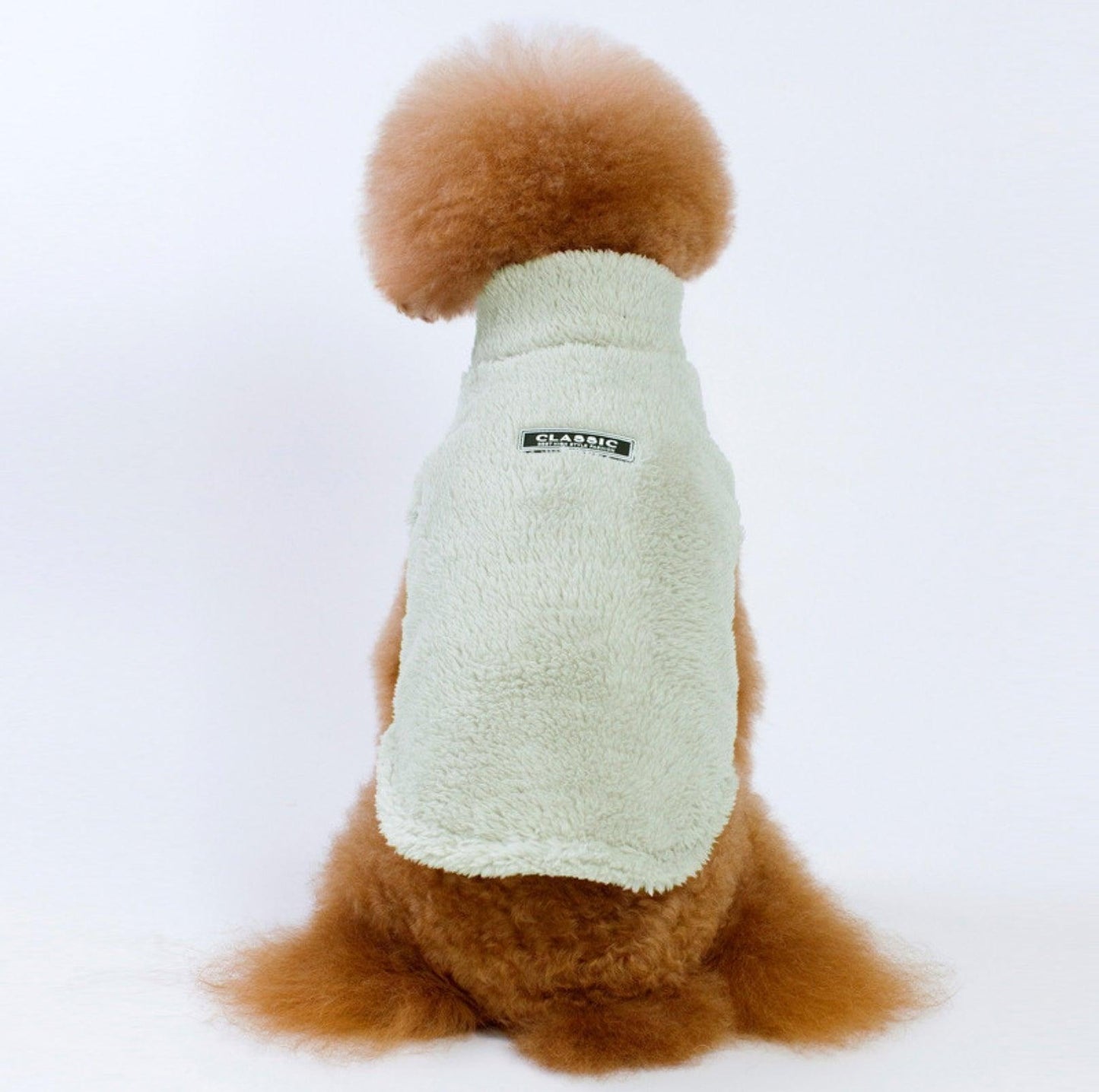 High-Collar Plush Dog Sweater - {{product.type}} - PawPawUp