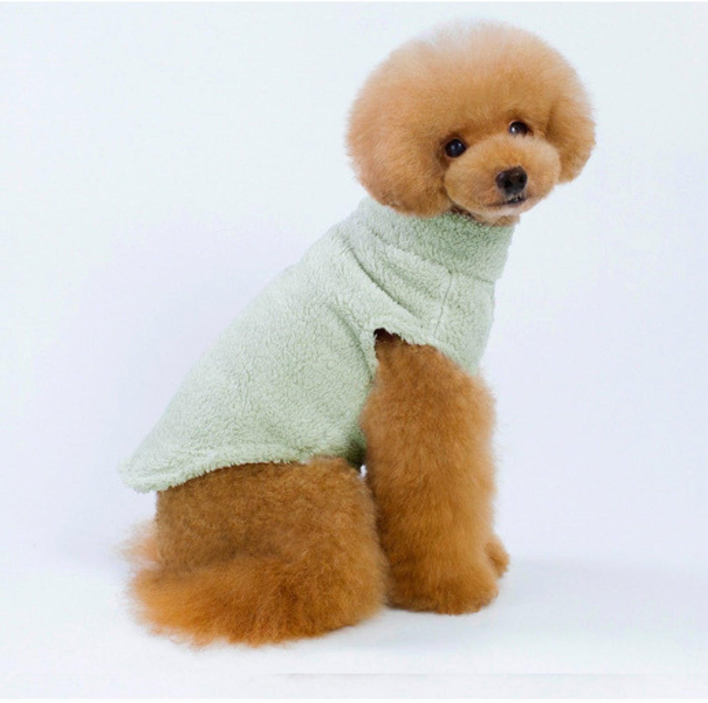 High-Collar Plush Dog Sweater - {{product.type}} - PawPawUp