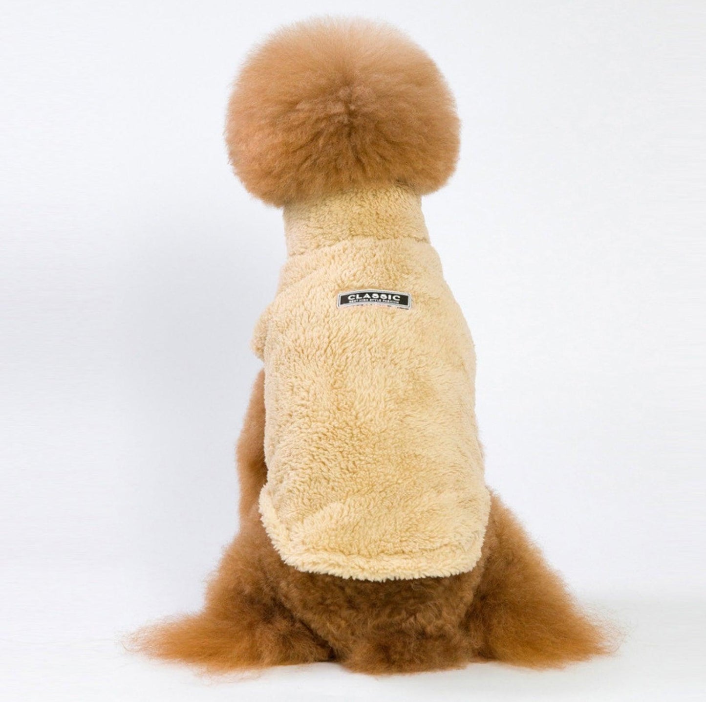 High-Collar Plush Dog Sweater - {{product.type}} - PawPawUp