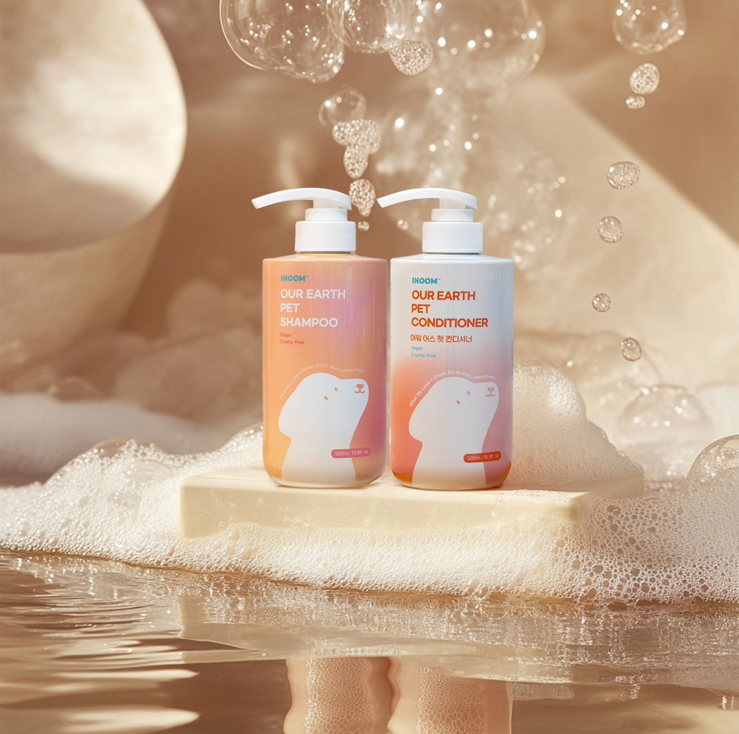 INOOM OUR EARTH Plant-Based Pet Shampoo & Conditioner - Vegan, Cruelty-Free - {{product.type}} - PawPawUp