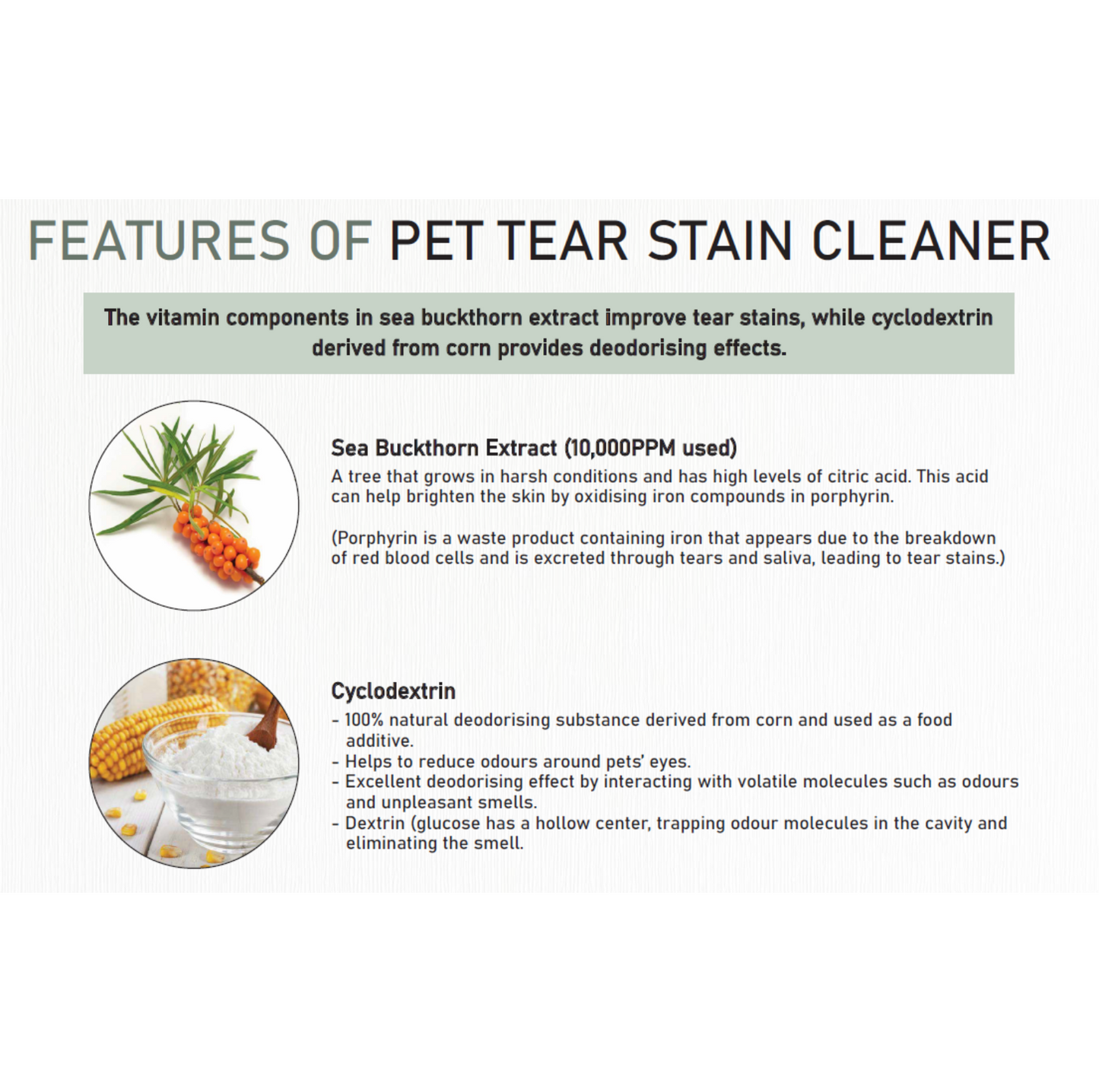 INOOM Pet Tear Stain Cleaner - Vegan, Cruelty-Free - {{product.type}} - PawPawUp