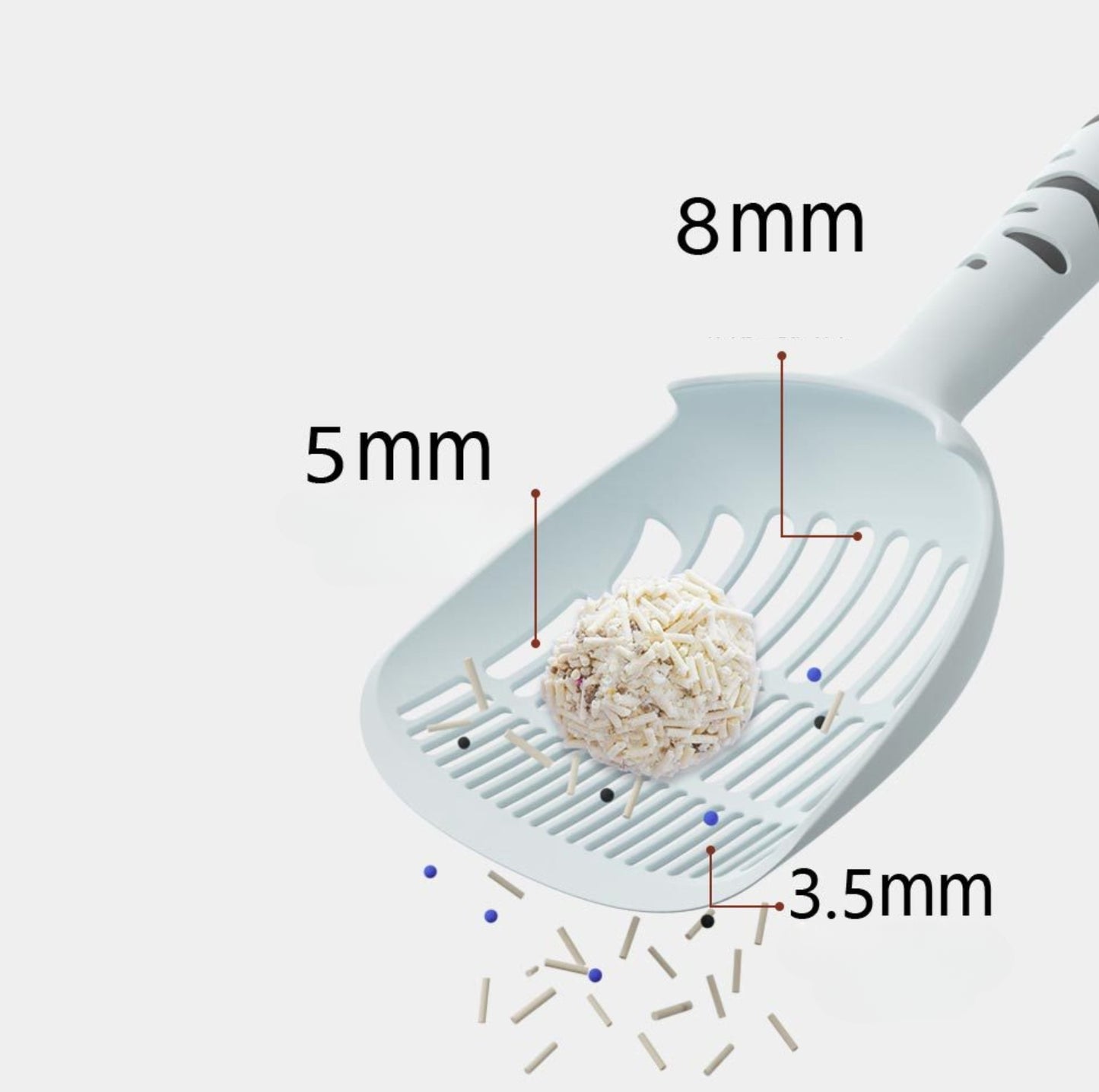 Large Long-Handled Cat Litter Scoop with Multi-Size Mesh - {{product.type}} - PawPawUp