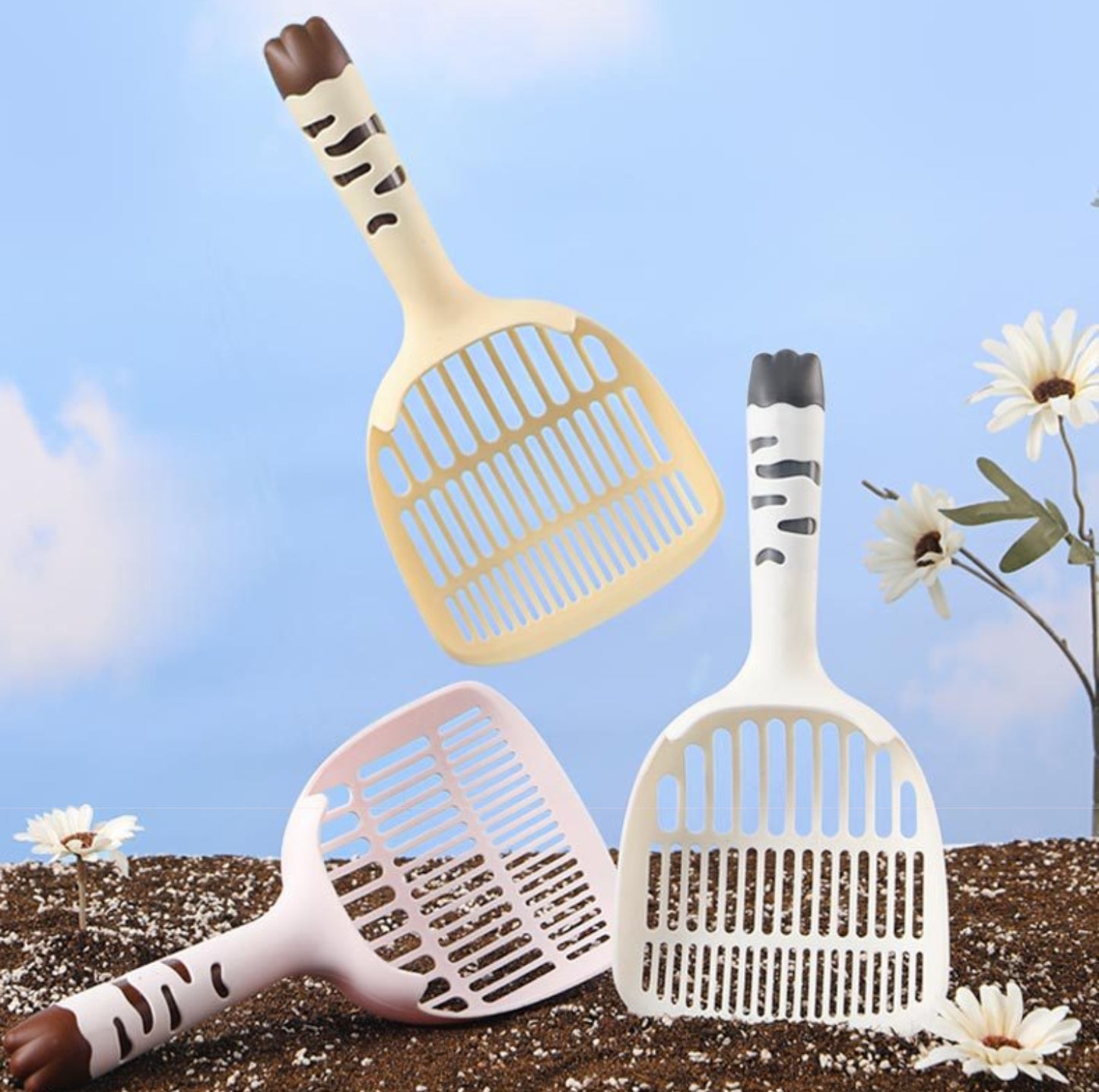 Large Long-Handled Cat Litter Scoop with Multi-Size Mesh - {{product.type}} - PawPawUp