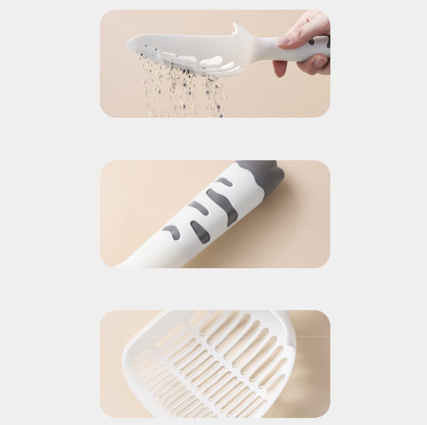 Large Long-Handled Cat Litter Scoop with Multi-Size Mesh - {{product.type}} - PawPawUp