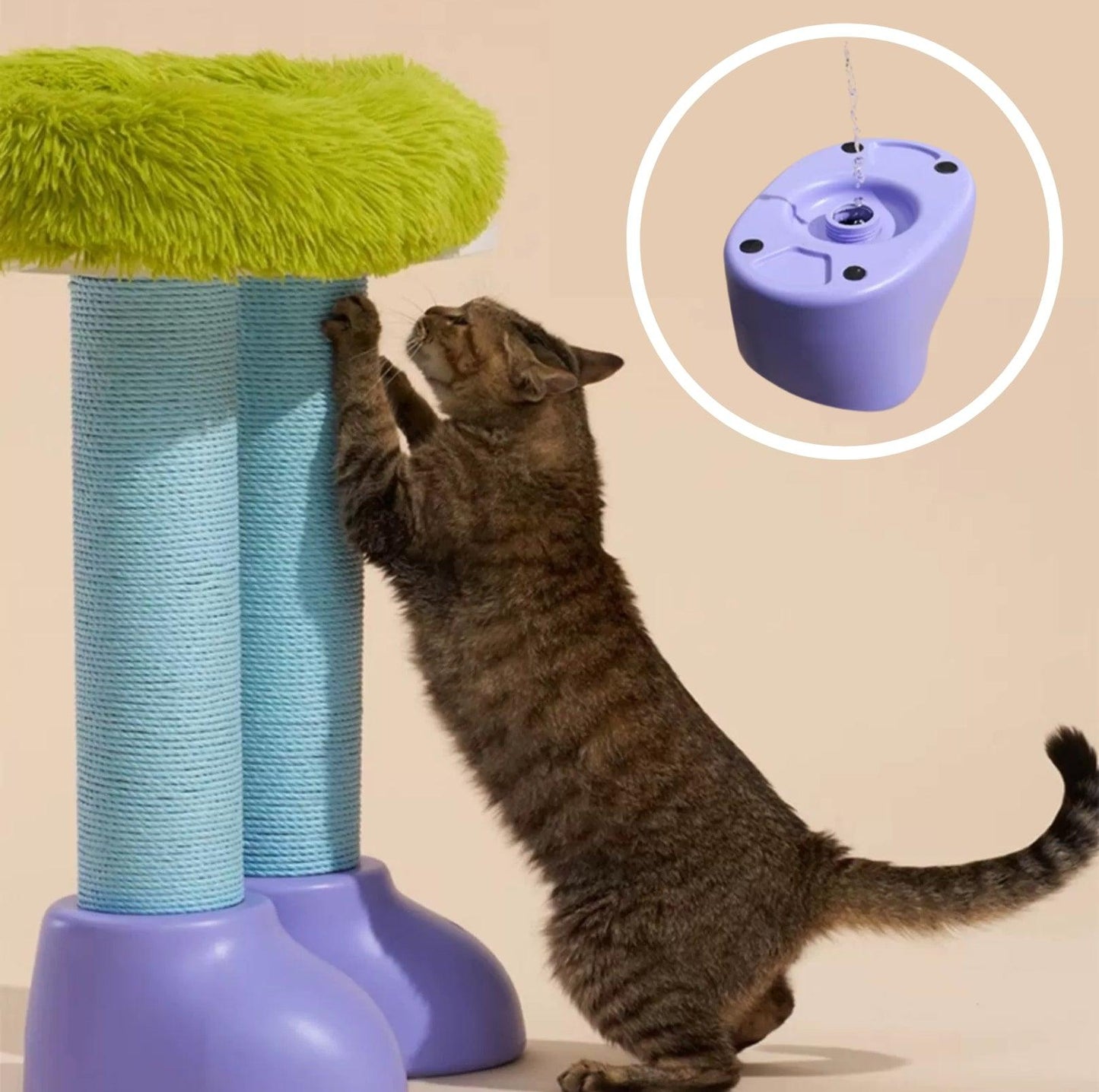 MAKESURE 3-in-1 Cat Scratcher, Bed, and Side Table - Stylish Feline Furniture - {{product.type}} - PawPawUp