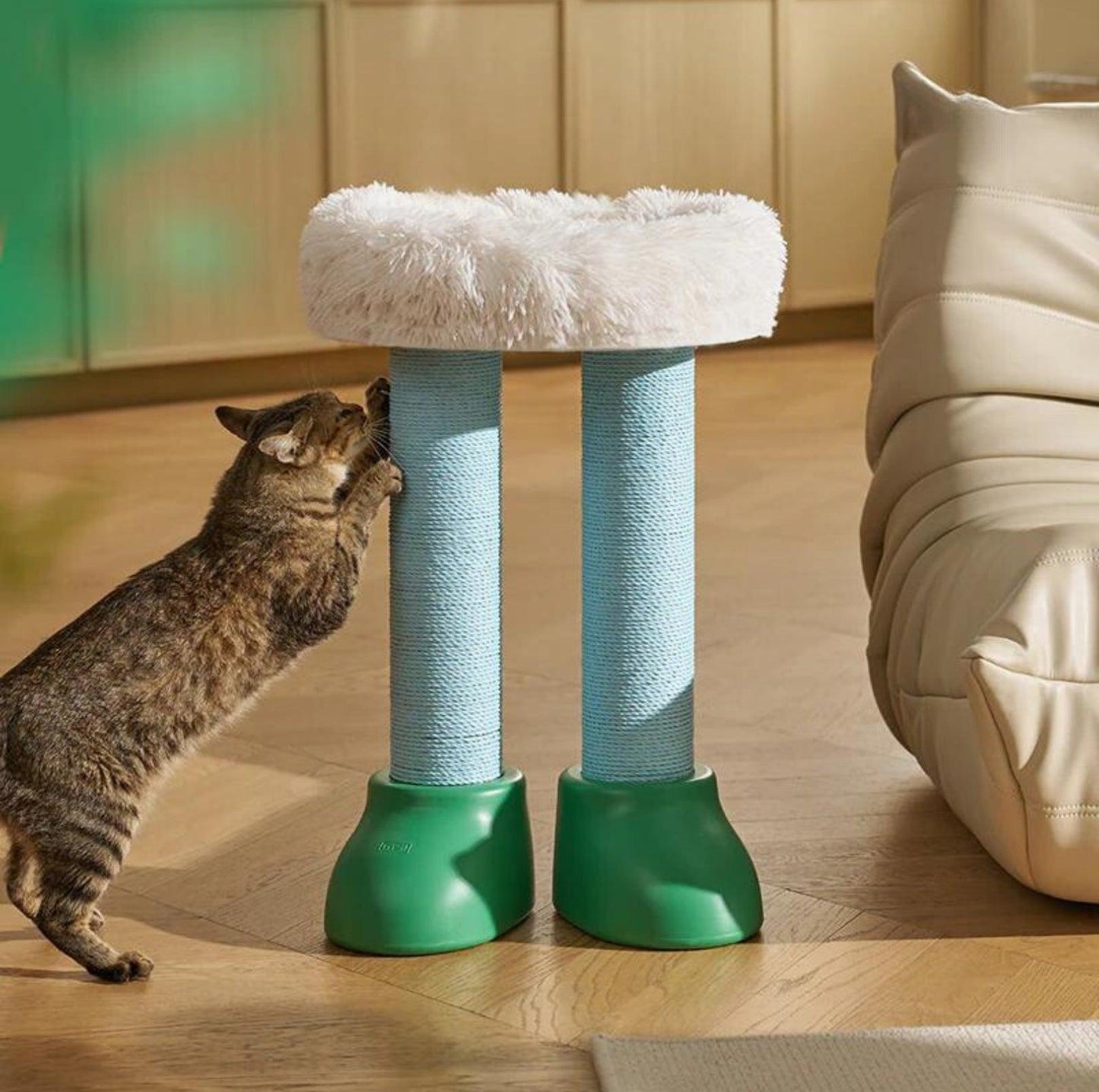 MAKESURE 3-in-1 Cat Scratcher, Bed, and Side Table - Stylish Feline Furniture - {{product.type}} - PawPawUp