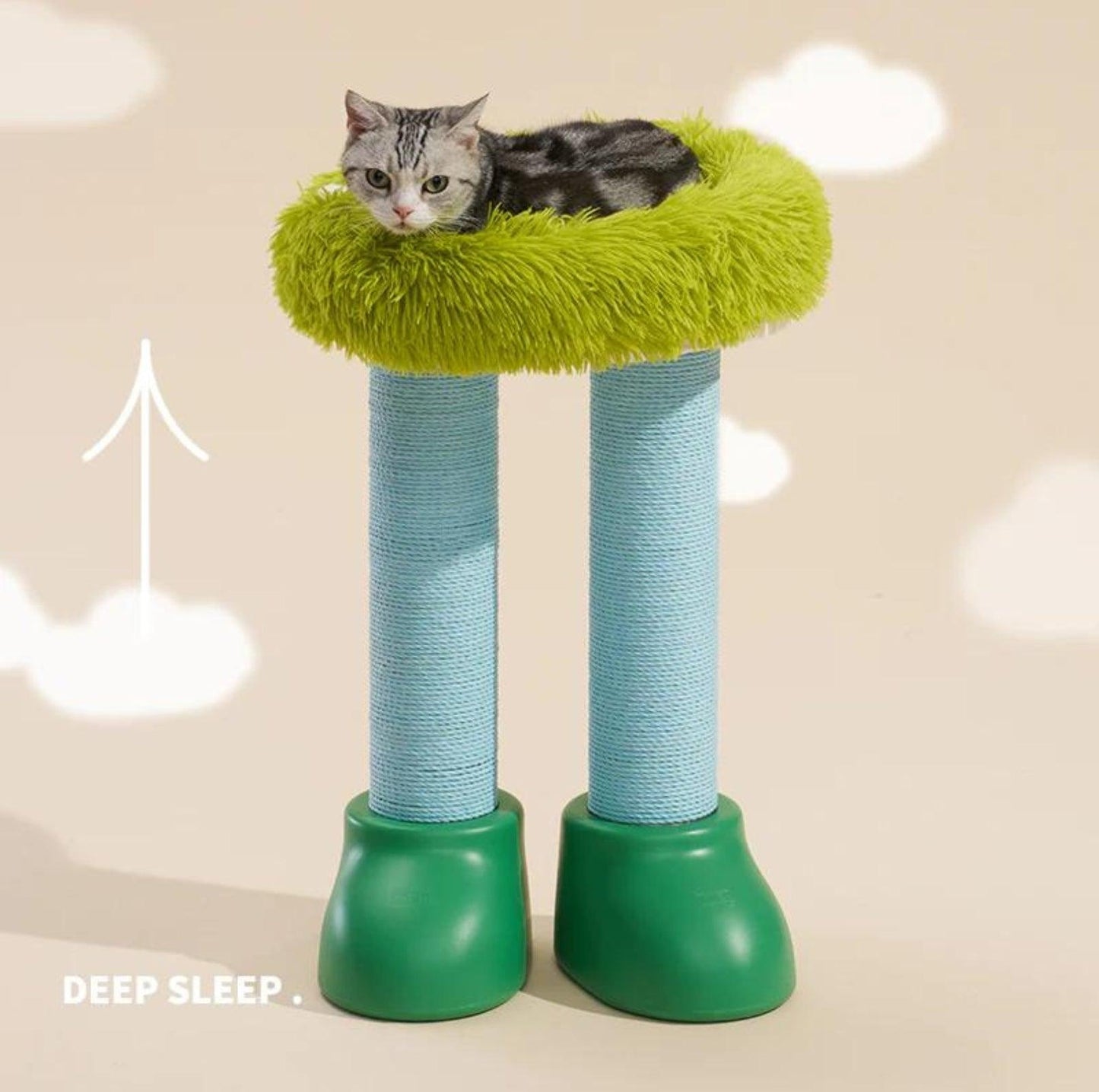 MAKESURE 3-in-1 Cat Scratcher, Bed, and Side Table - Stylish Feline Furniture - {{product.type}} - PawPawUp