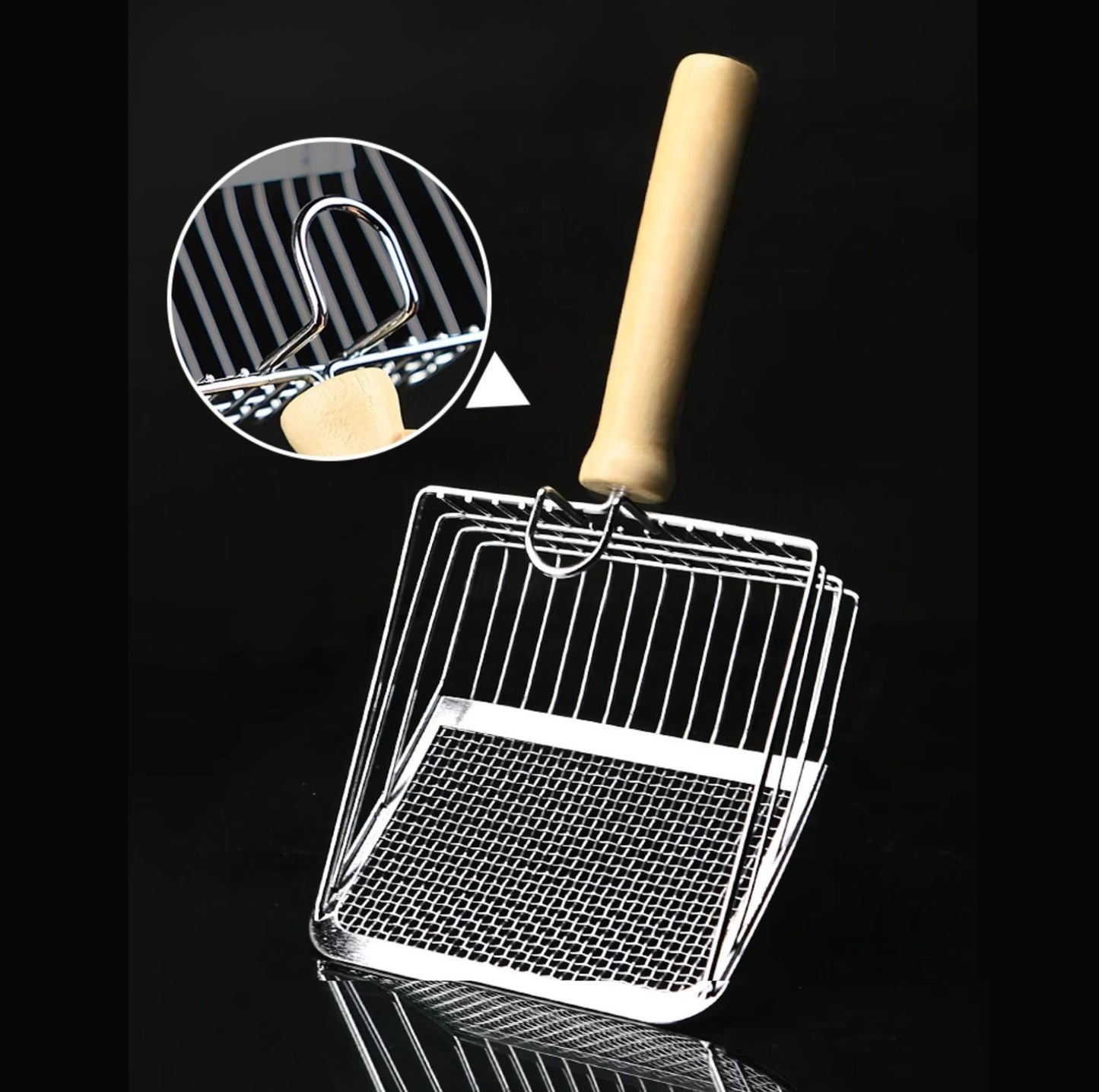 Metal Cat Litter Scoop with Extended Handle - Perfect for PawPuff Ultra Clumping Litter - {{product.type}} - PawPawUp