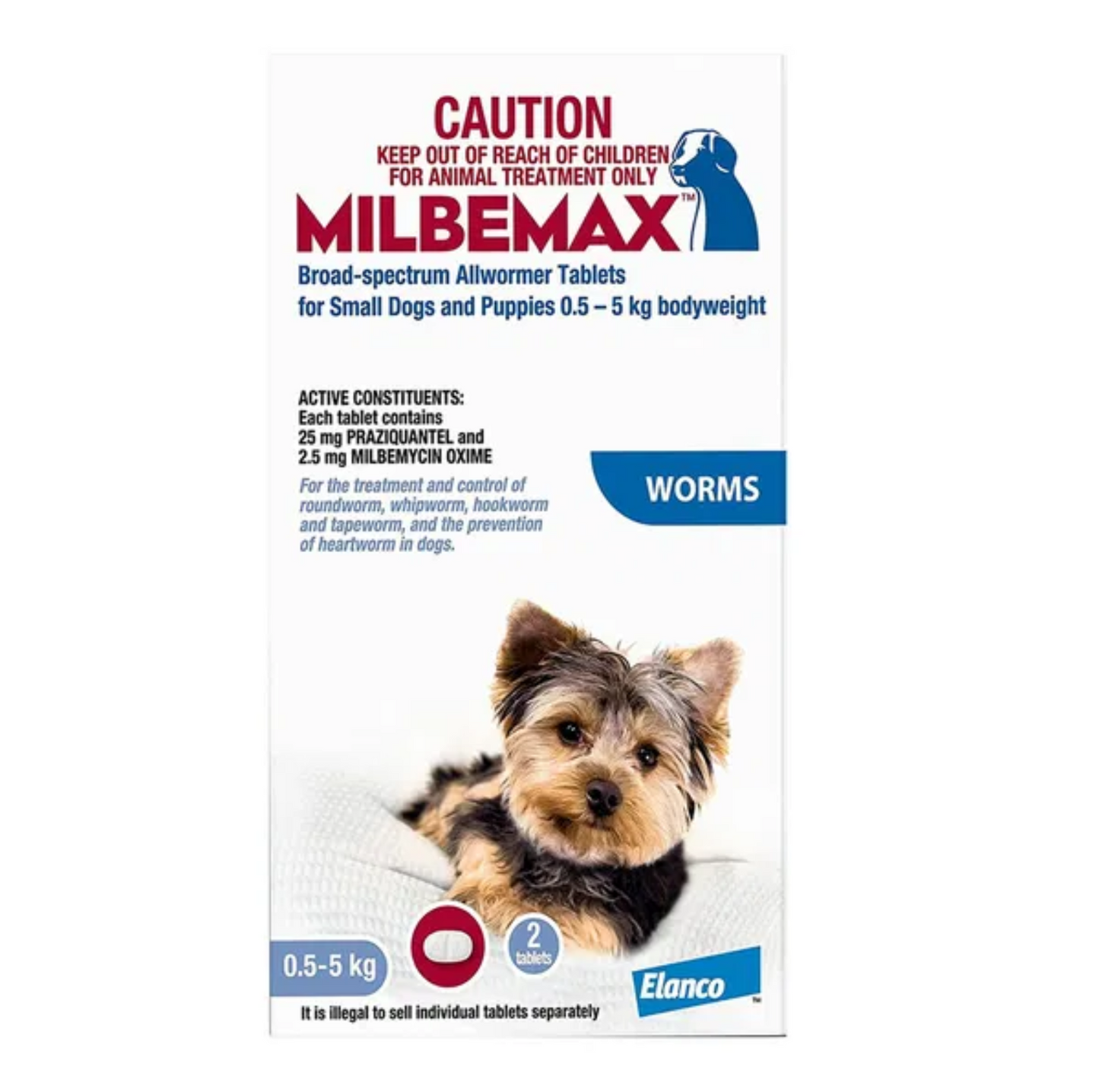 Milbemax Allwormer Tablets For Small Dogs (0.5-5kg) - {{product.type}} - PawPawUp