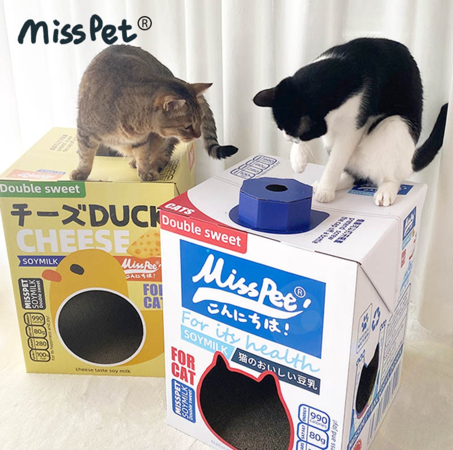 Misspet Soy Milk Box Cat Scratcher - {{product.type}} - PawPawUp