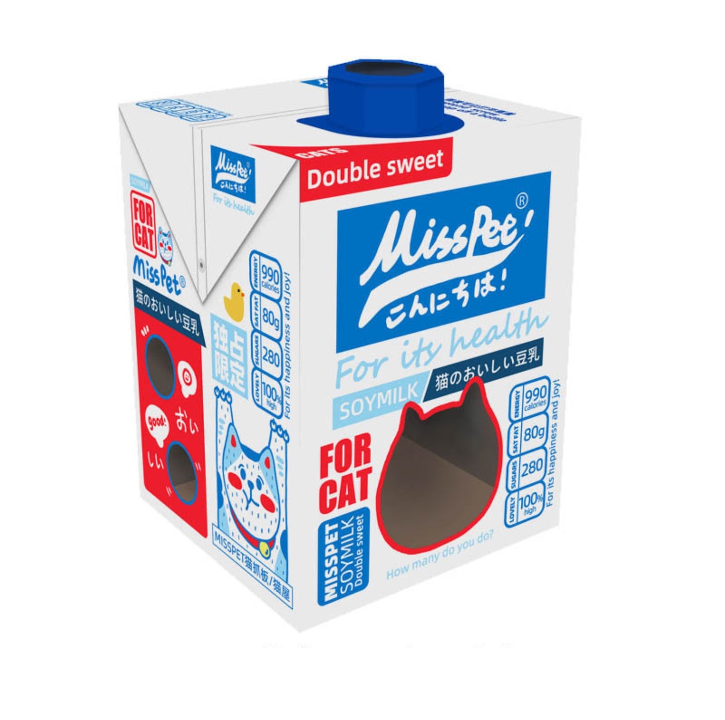 Misspet Soy Milk Box Cat Scratcher - {{product.type}} - PawPawUp