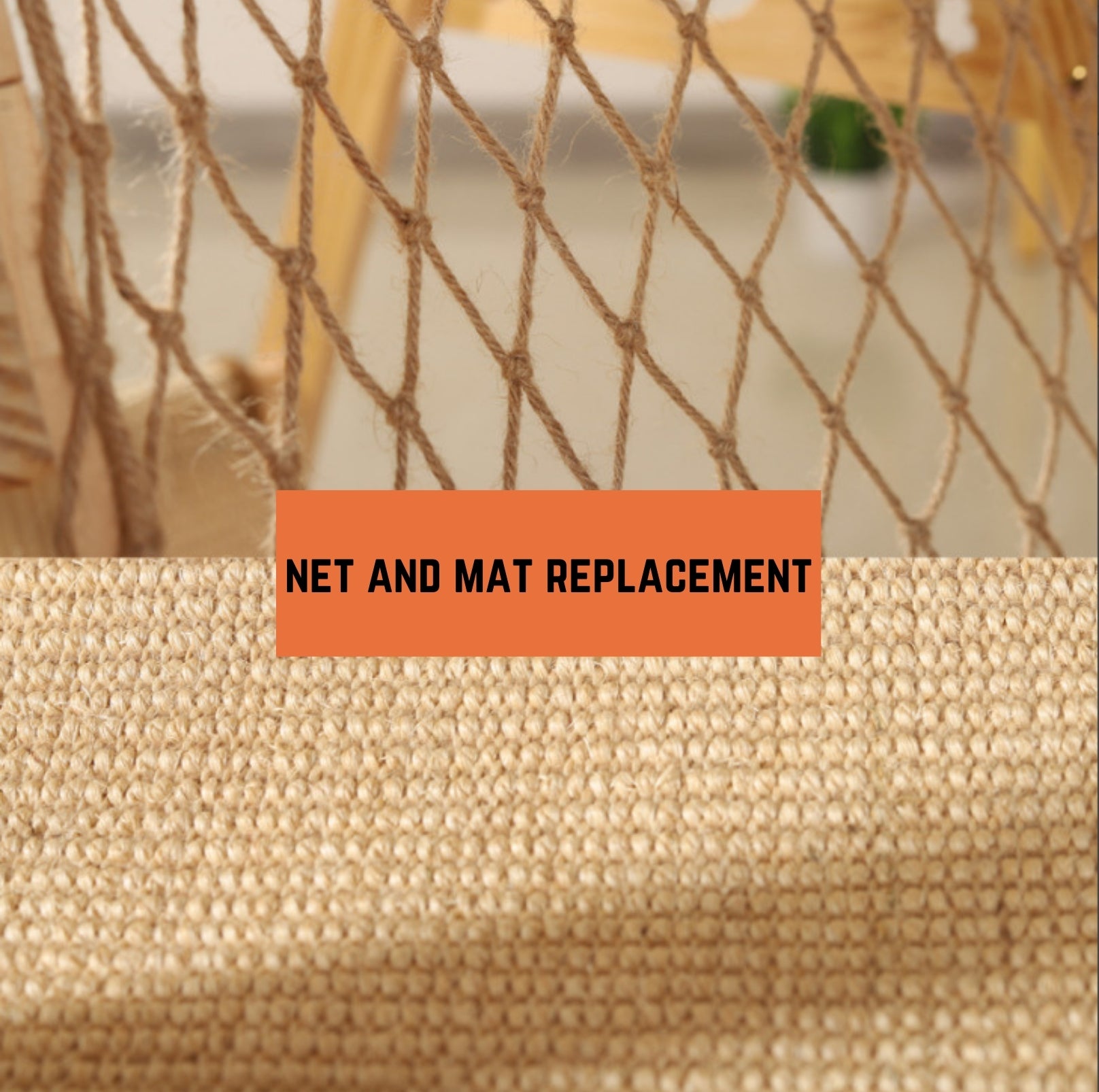 Multi-Functional Cat Playground with Wooden Ladder and Climbing Net - {{product.type}} - PawPawUp