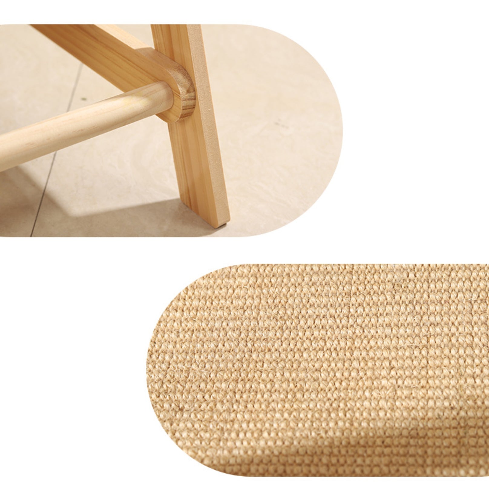 Multi-Functional Cat Playground with Wooden Ladder and Climbing Net - {{product.type}} - PawPawUp