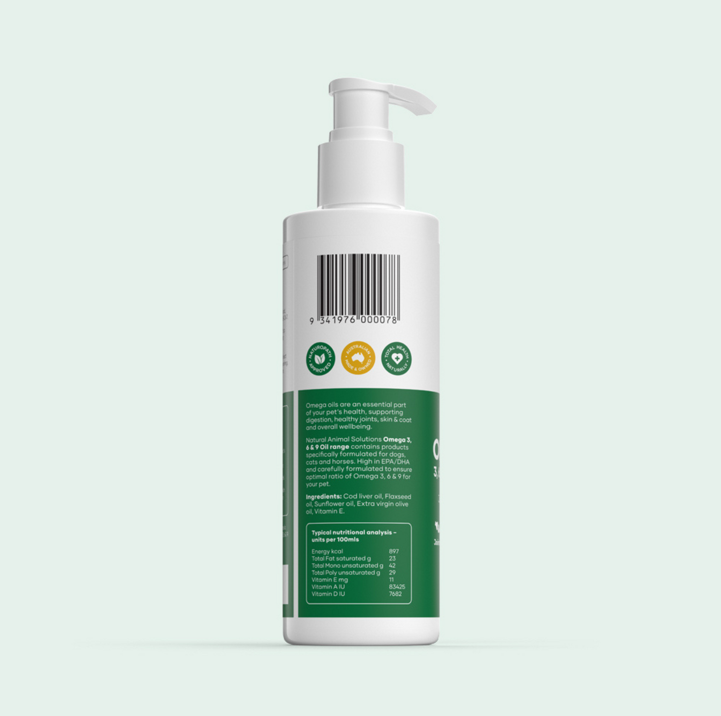 NAS 3,6,9 Omega Bespoke formulation Cat Oil-200ml - {{product.type}} - PawPawUp