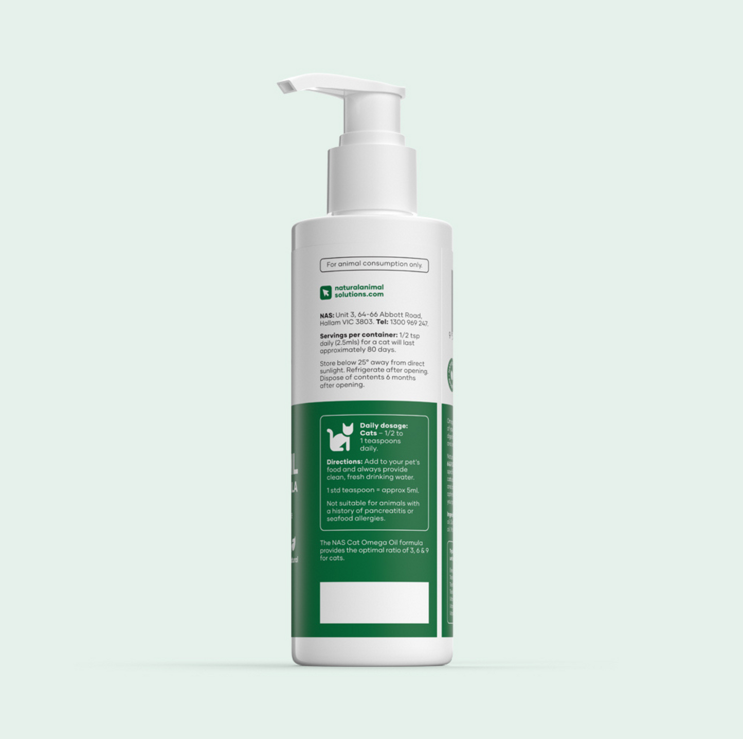 NAS 3,6,9 Omega Bespoke formulation Cat Oil-200ml - {{product.type}} - PawPawUp