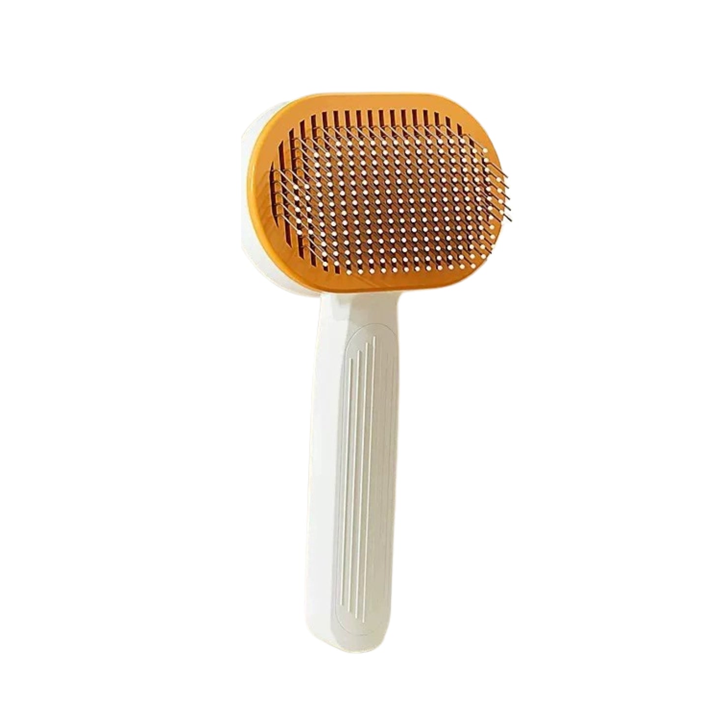 One-Click Self-Cleaning Pet Brush – Angled Design for Easy Grooming - {{product.type}} - PawPawUp