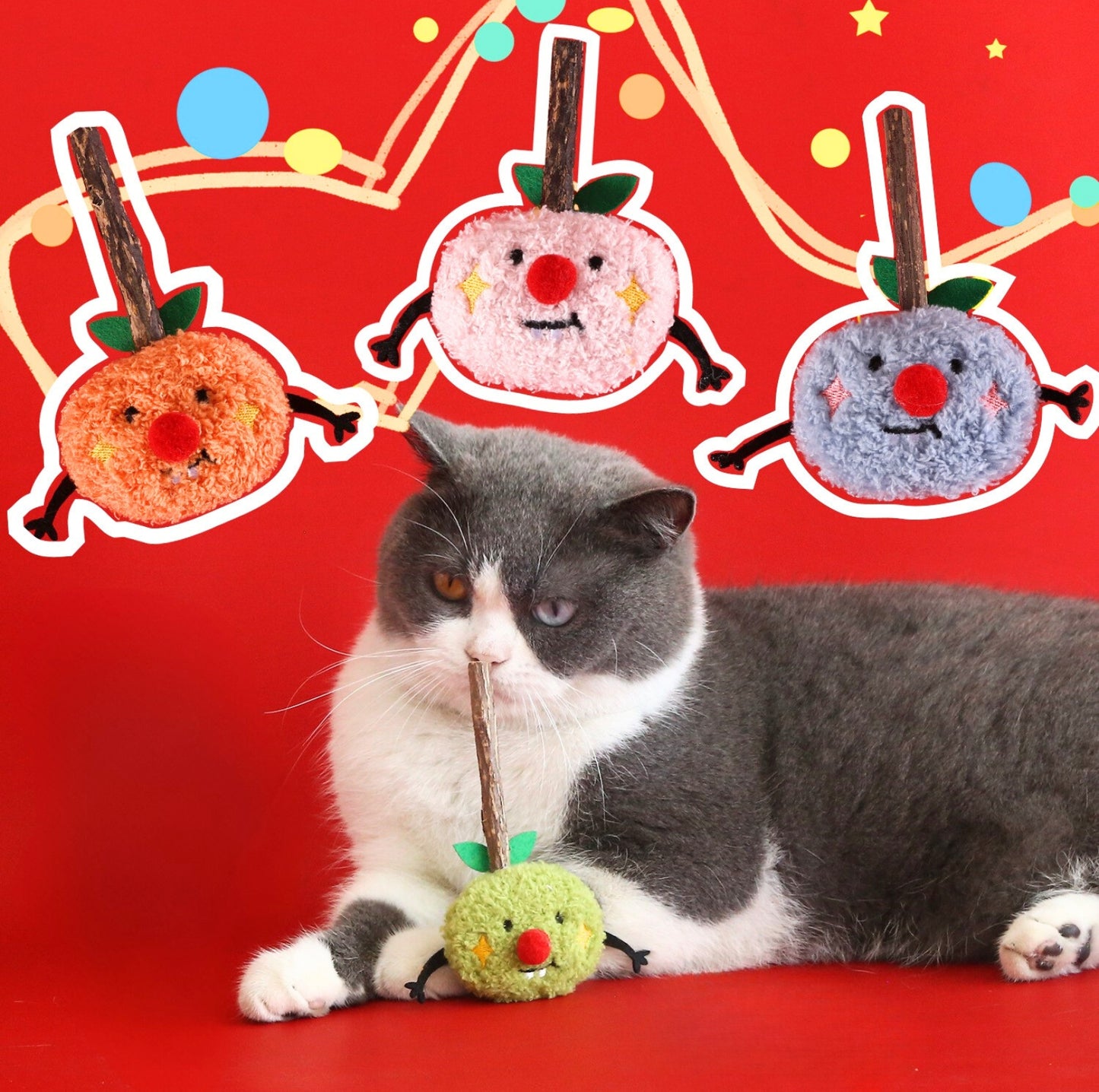 Orange Style Plush Catnip Toy - {{product.type}} - PawPawUp