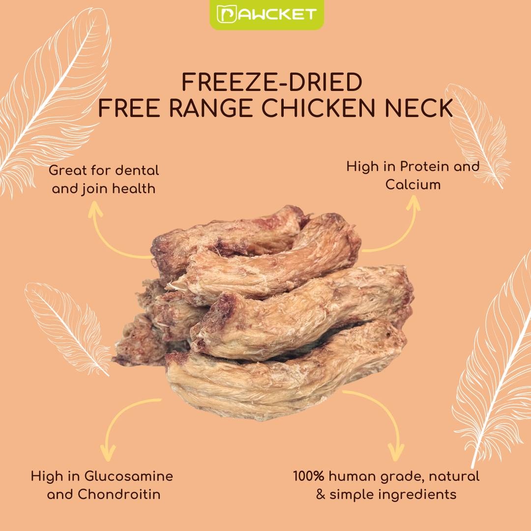 Pawcket Freeze-Dried Chicken Neck Treat - {{product.type}} - PawPawUp
