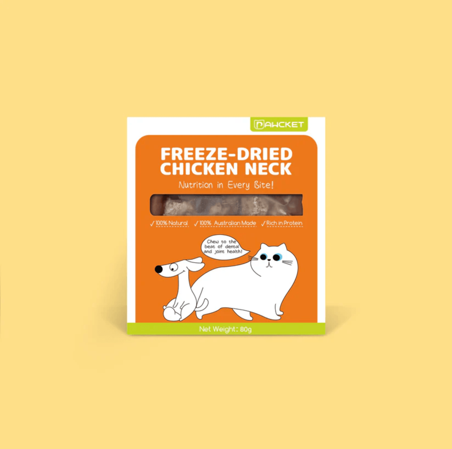 Pawcket Freeze-Dried Chicken Neck Treat - {{product.type}} - PawPawUp