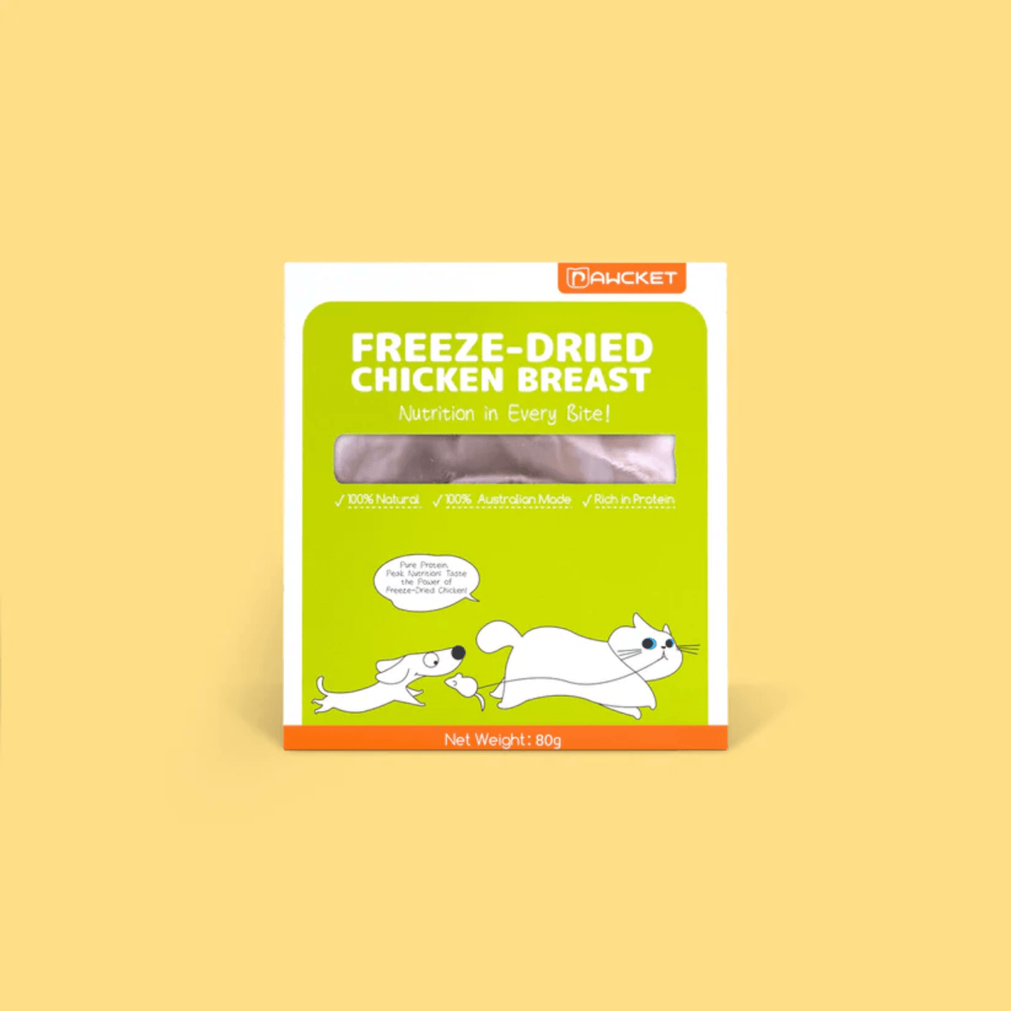 Pawcket Freeze-Dried Free Range Raw Chicken Breast Treat - {{product.type}} - PawPawUp