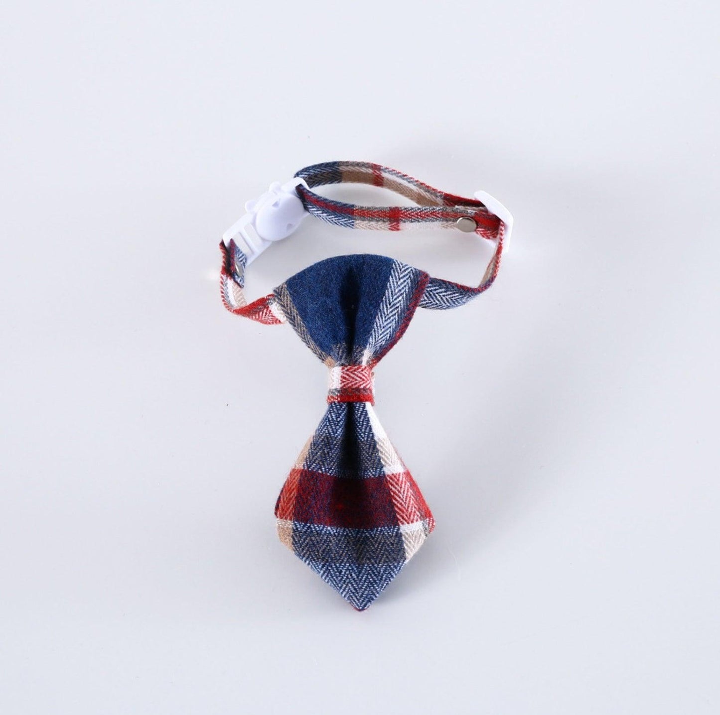 Pet Adjustable Bow/Tie Collar with Plaid Pattern - {{product.type}} - PawPawUp