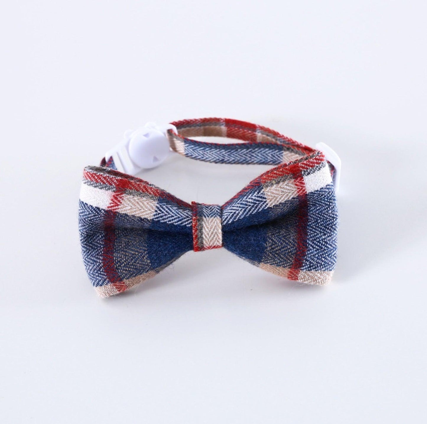 Pet Adjustable Bow/Tie Collar with Plaid Pattern - {{product.type}} - PawPawUp