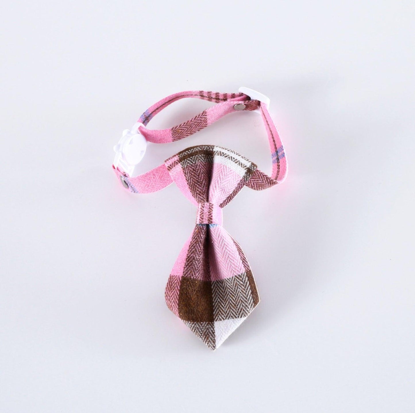 Pet Adjustable Bow/Tie Collar with Plaid Pattern - {{product.type}} - PawPawUp