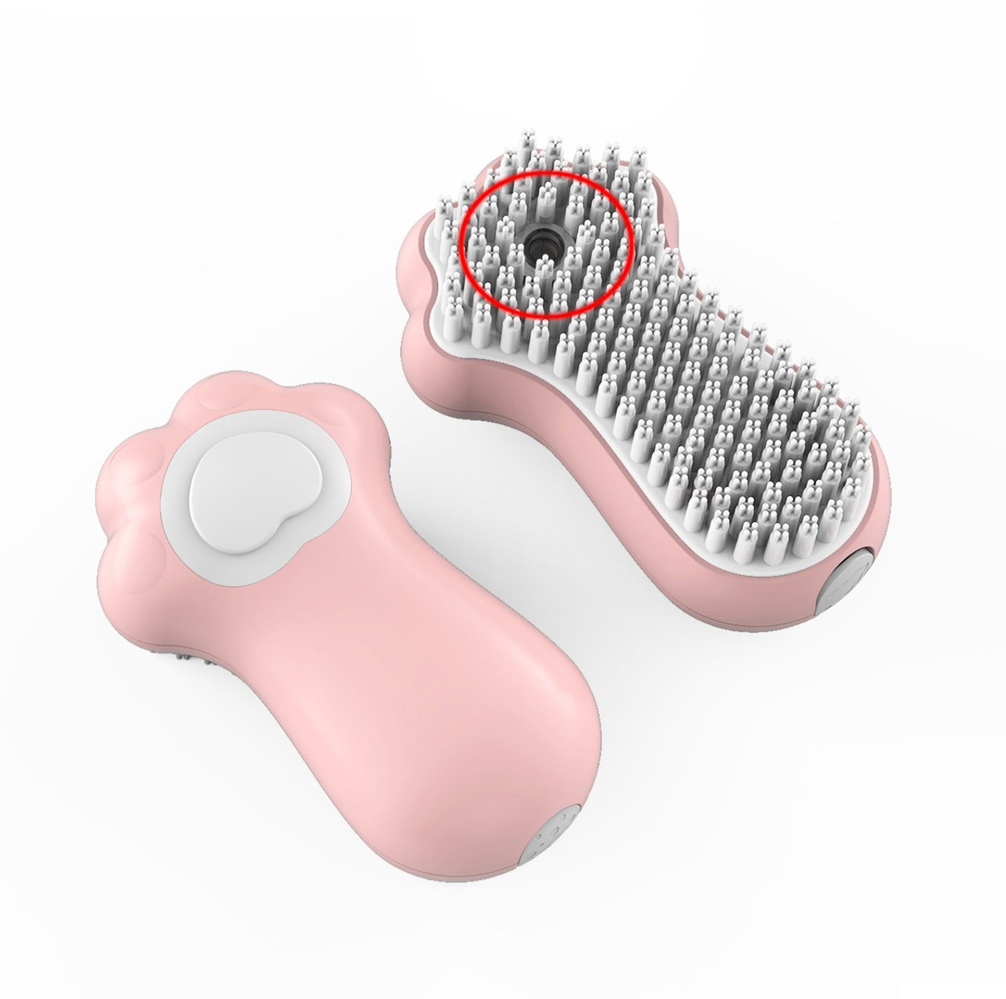 Pet Bath & Massage Brush - Soft Bristle Grooming Tool with Soap Dispenser - {{product.type}} - PawPawUp