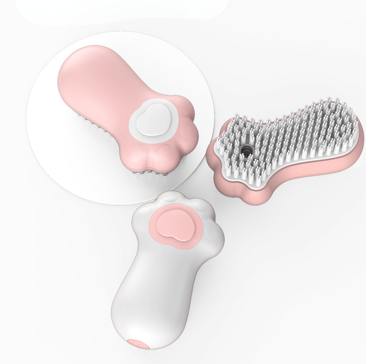 Pet Bath & Massage Brush - Soft Bristle Grooming Tool with Soap Dispenser - {{product.type}} - PawPawUp