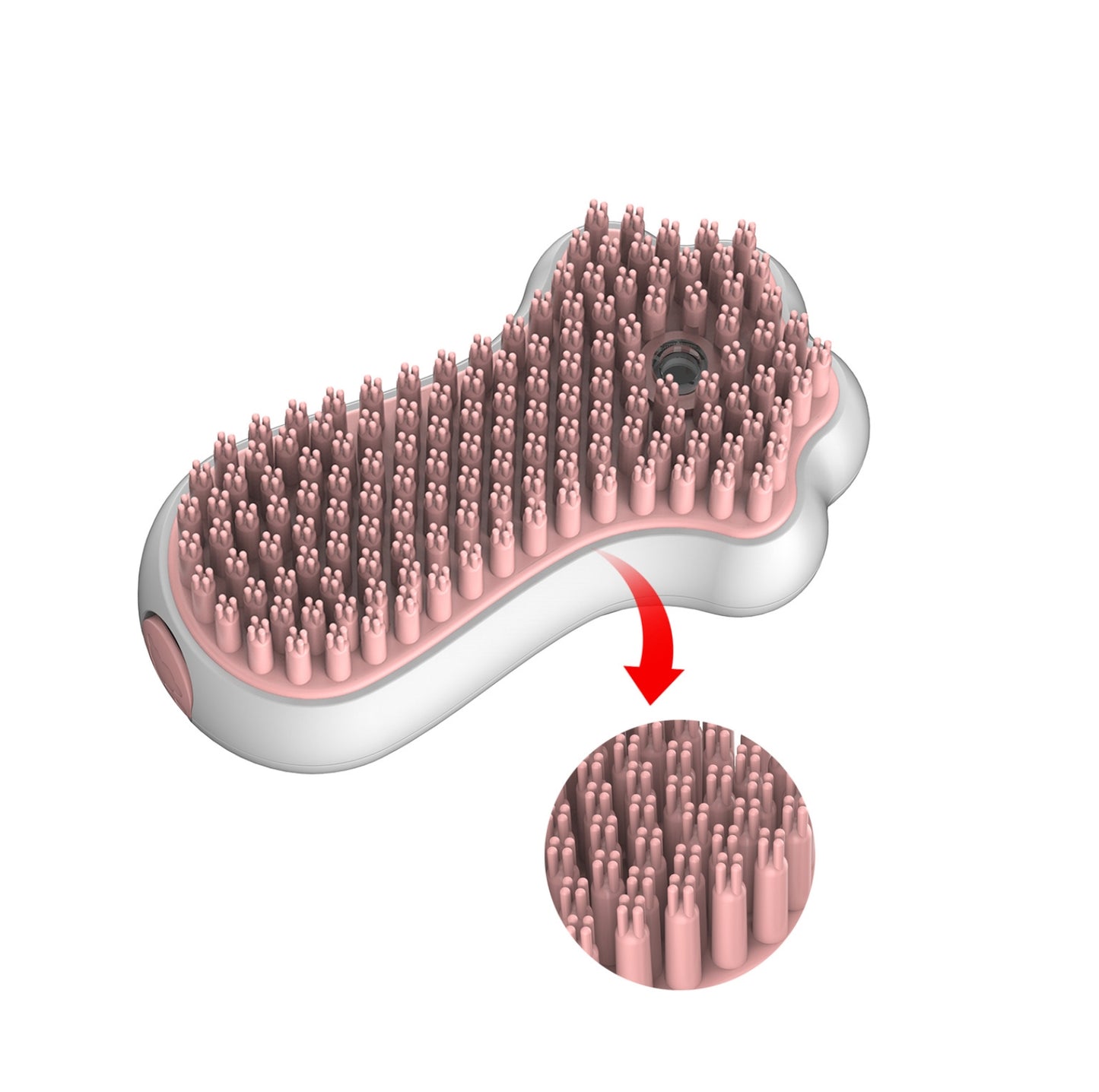 Pet Bath & Massage Brush - Soft Bristle Grooming Tool with Soap Dispenser - {{product.type}} - PawPawUp