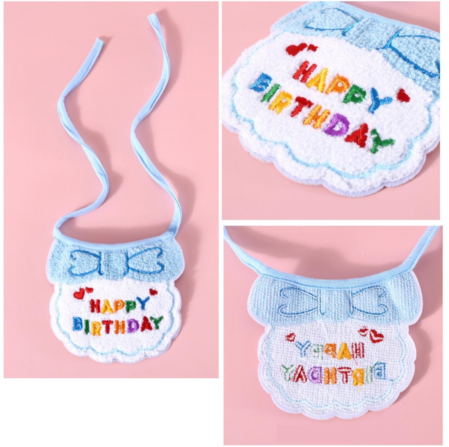 Pet Birthday Ensemble - Embroidered Accessory with Bowtie - {{product.type}} - PawPawUp