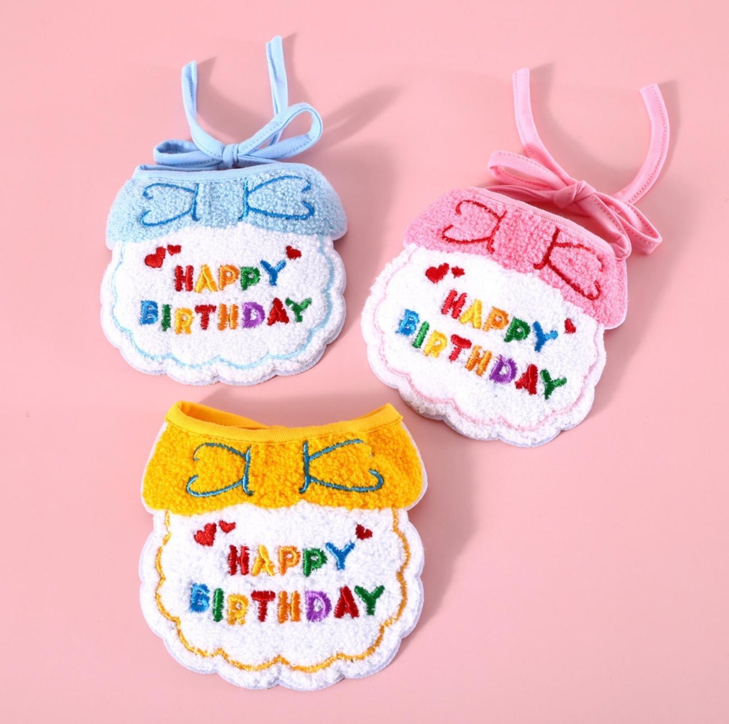 Pet Birthday Ensemble - Embroidered Accessory with Bowtie - {{product.type}} - PawPawUp