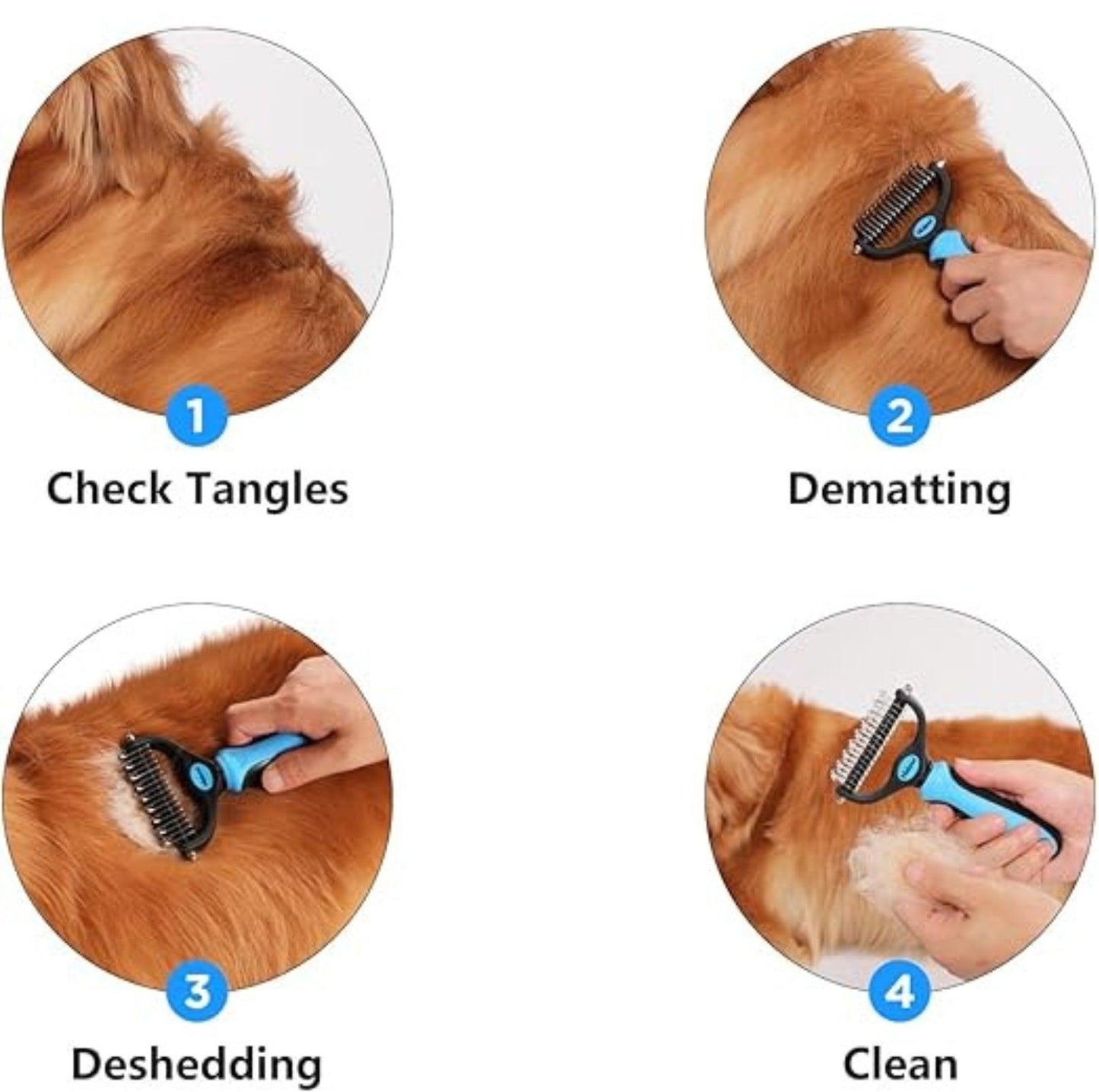 Pet Grooming Comb for Cats and Dogs - Shedding and Dematting - {{product.type}} - PawPawUp