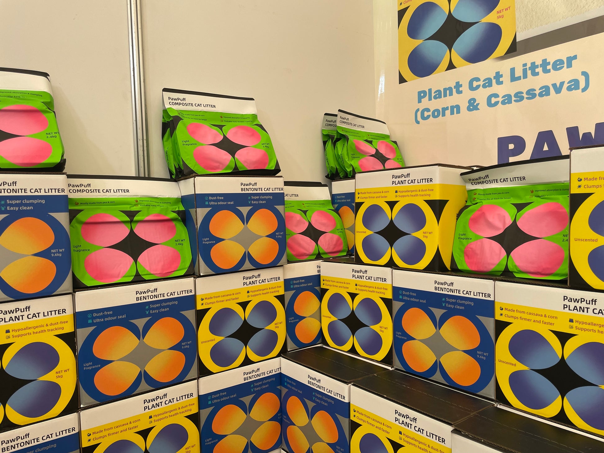 Pet Show PawPuff 100% Natural Plant-Based Cat Litter - Corn & Cassava, 5kg - {{product.type}} - PawPawUp