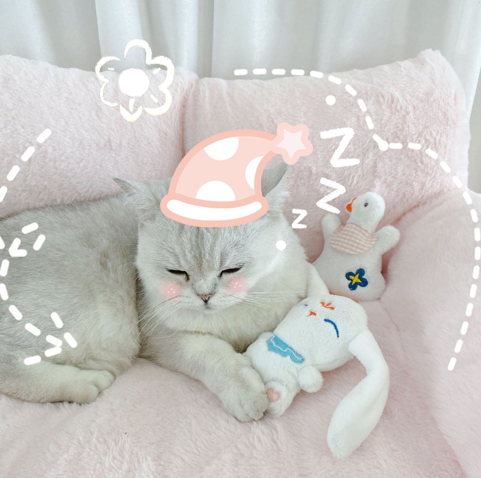 Plush Cartoon Cat Toy with Catnip – Soft, Fun & Irresistible - {{product.type}} - PawPawUp