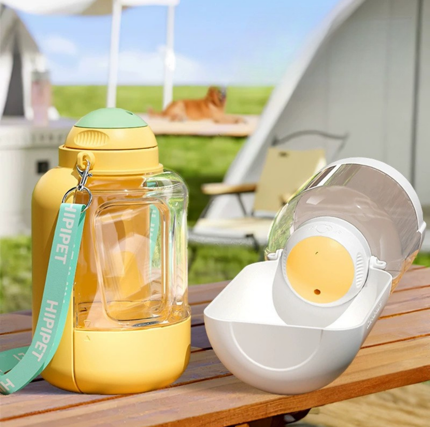 Portable Pet Water & Food Bottle – Large Capacity Travel Companion - {{product.type}} - PawPawUp