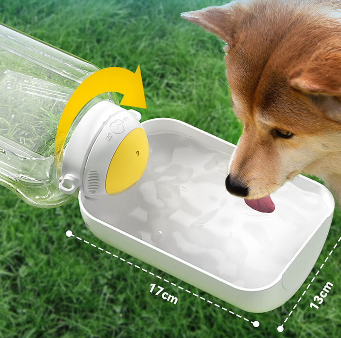 Portable Pet Water & Food Bottle – Large Capacity Travel Companion - {{product.type}} - PawPawUp