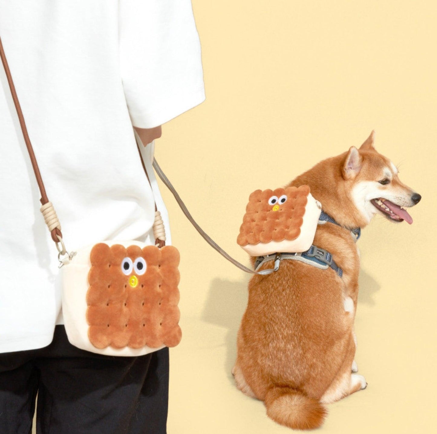 PurLab Biscuit-Shaped Pet and Owner Crossbody Bag-Accessory - {{product.type}} - PawPawUp