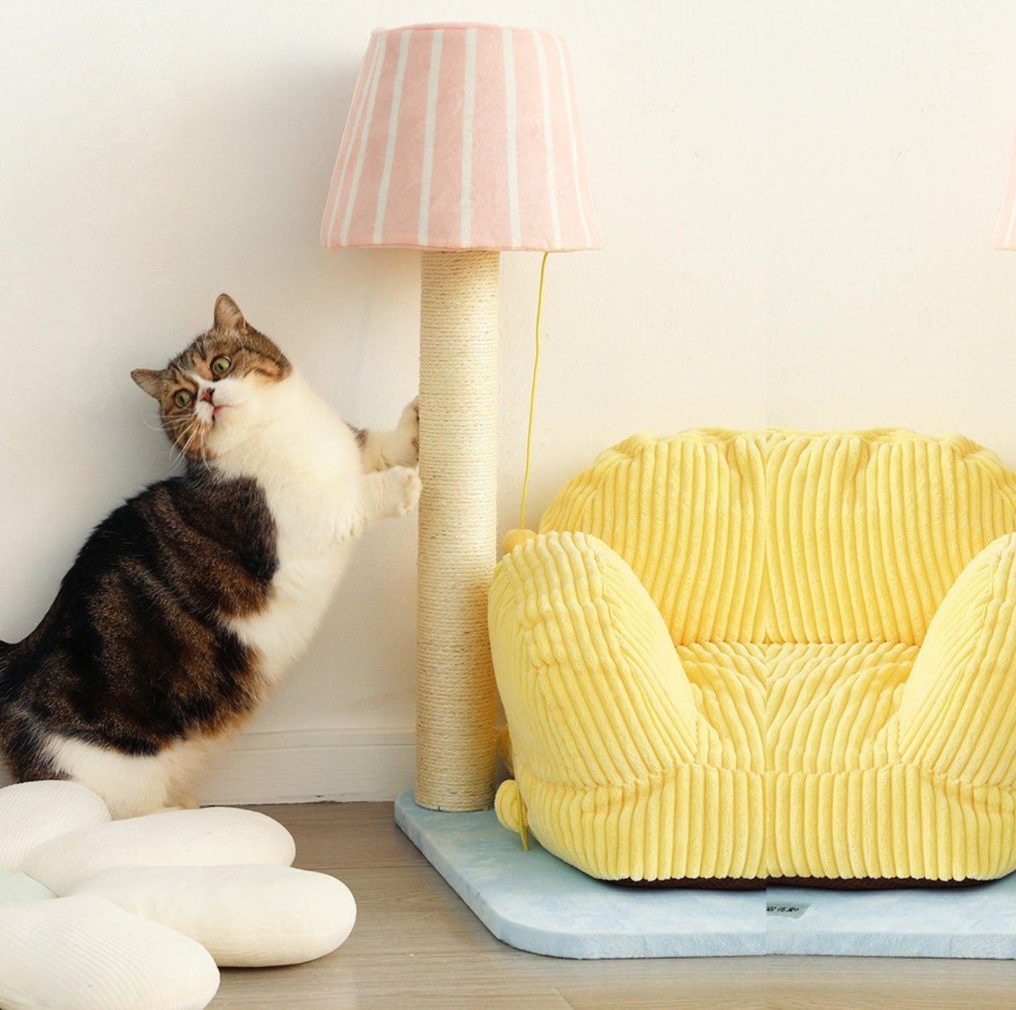 PurLab Multifunctional Cat Lounge - Cozy Sofa Style Cat Bed & Scratch Post - {{product.type}} - PawPawUp