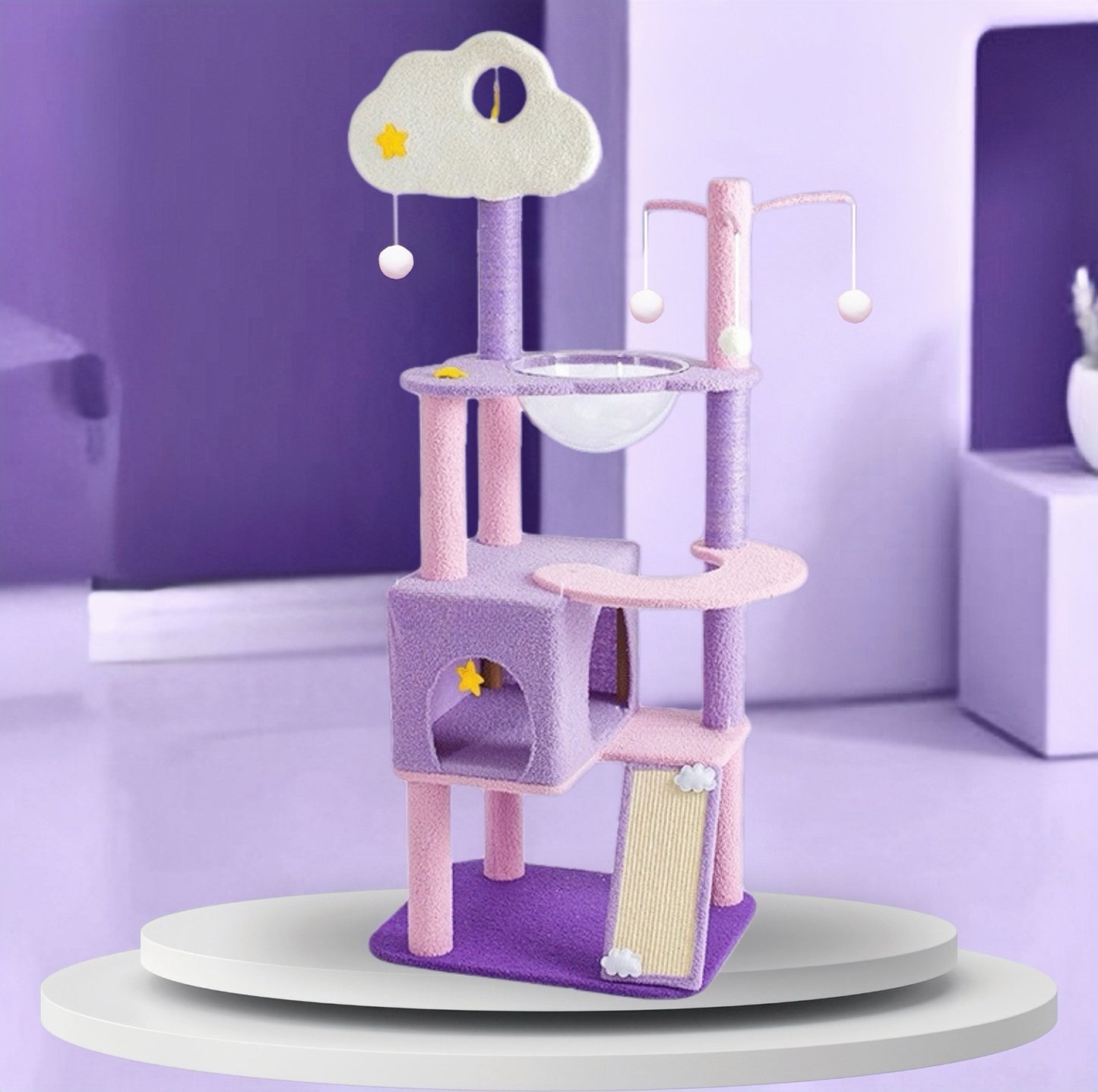 Purple Sky Adventure Cat Tree - {{product.type}} - PawPawUp