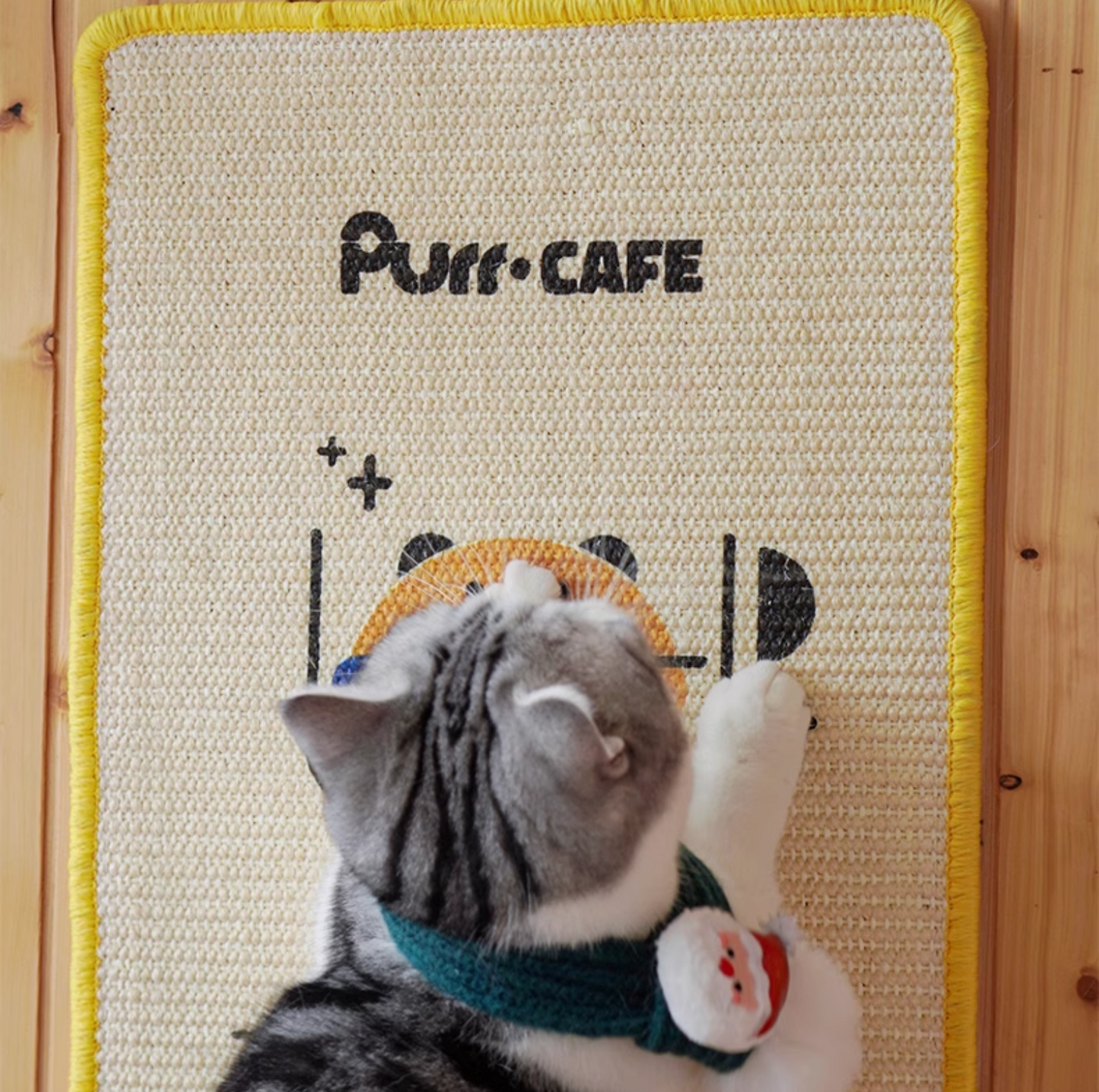 Purr Café Wall-Mount Sisal Cat Scratcher - {{product.type}} - PawPawUp