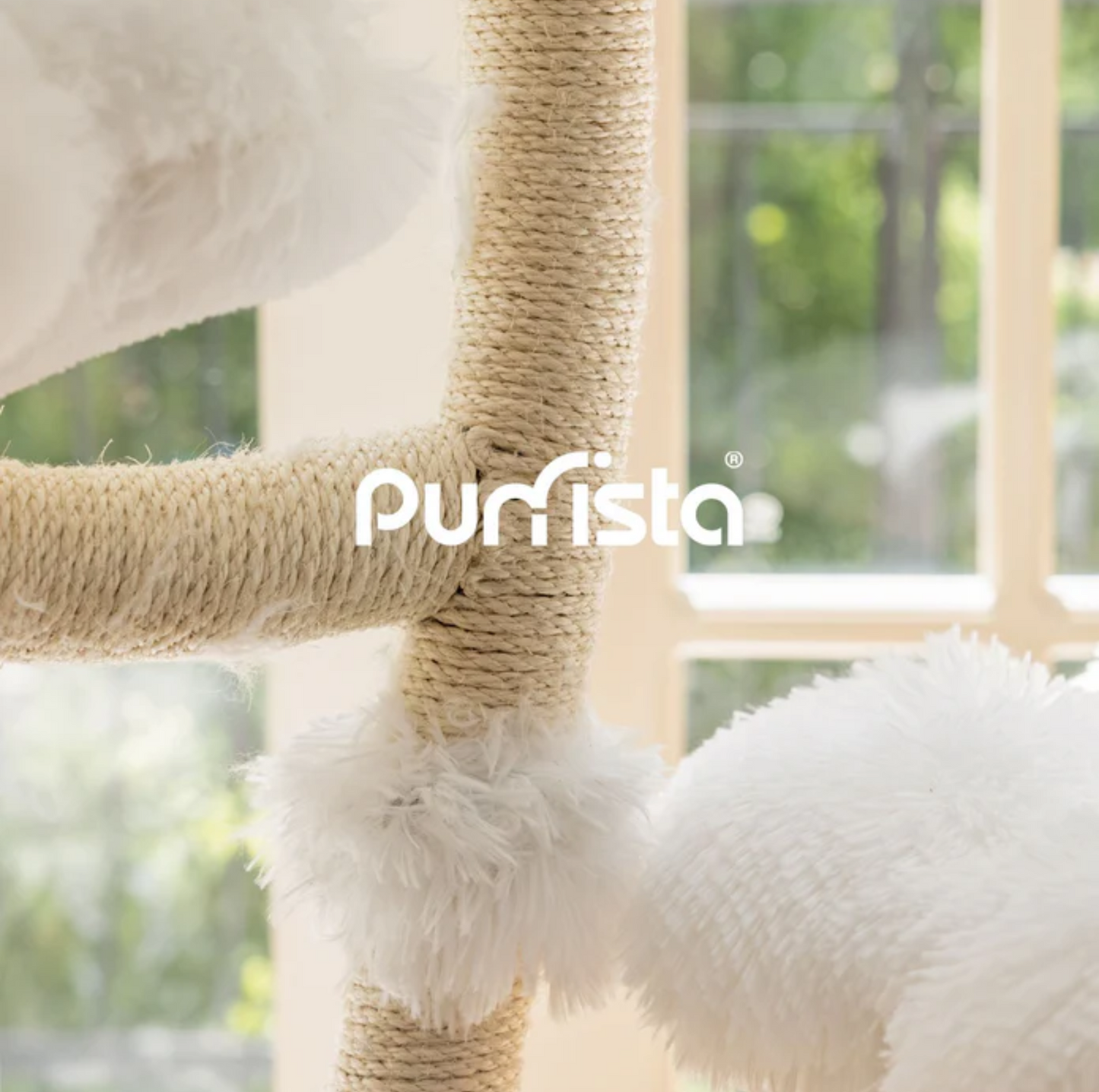Purrista Mushroom Cat Tree 120cm (Three-Layer) - White - {{product.type}} - PawPawUp