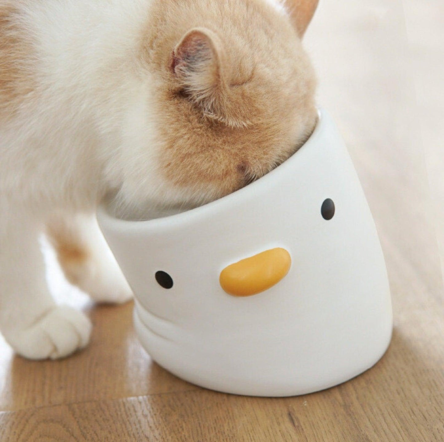 PURROOM Little Chicken Series - Plump Crooked Neck Ceramic Pet Bowl - {{product.type}} - PawPawUp