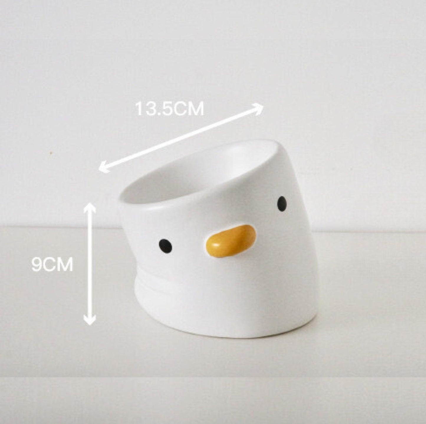 PURROOM Little Chicken Series - Plump Crooked Neck Ceramic Pet Bowl - {{product.type}} - PawPawUp