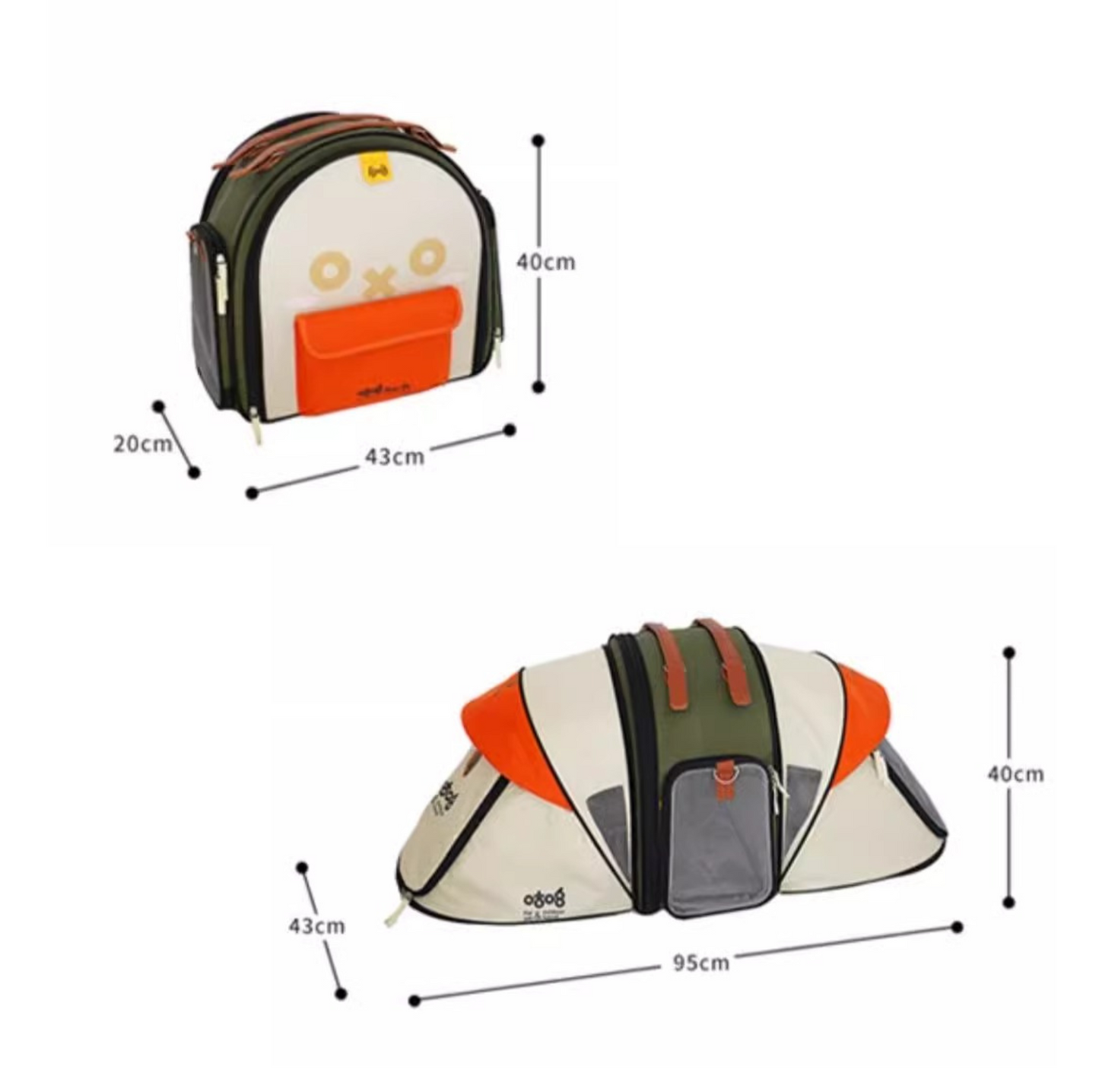 Purrpy Multifunctional Pet Backpack & Tent Car Carrier - {{product.type}} - PawPawUp